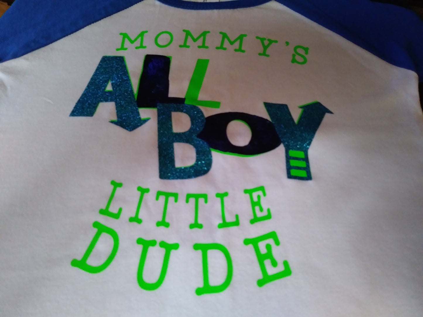 Size 4T 100%cotton White &blue All America little Dude Tshirt