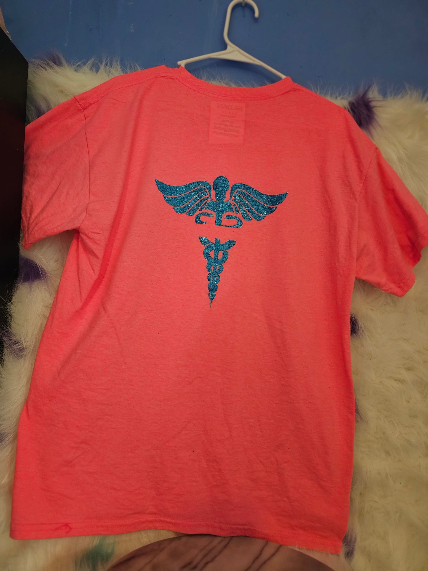Size L 100% cotton Pink Nursing school survivor Tshirt
