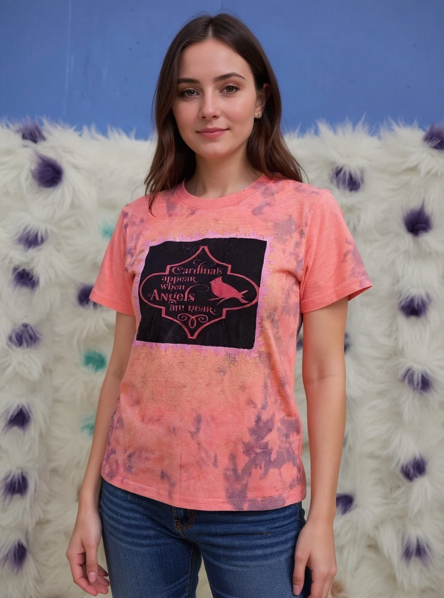 Size S 100% cotton tye dye When cardinals appear Tshirt