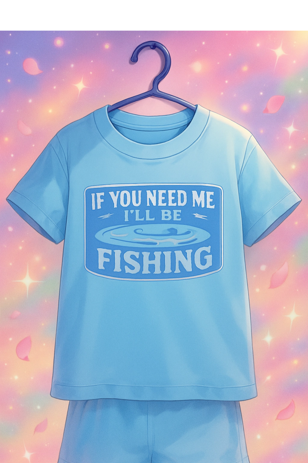 Size 3 Toddler 100%cotton blue If you need me I will be fishing Tshirt