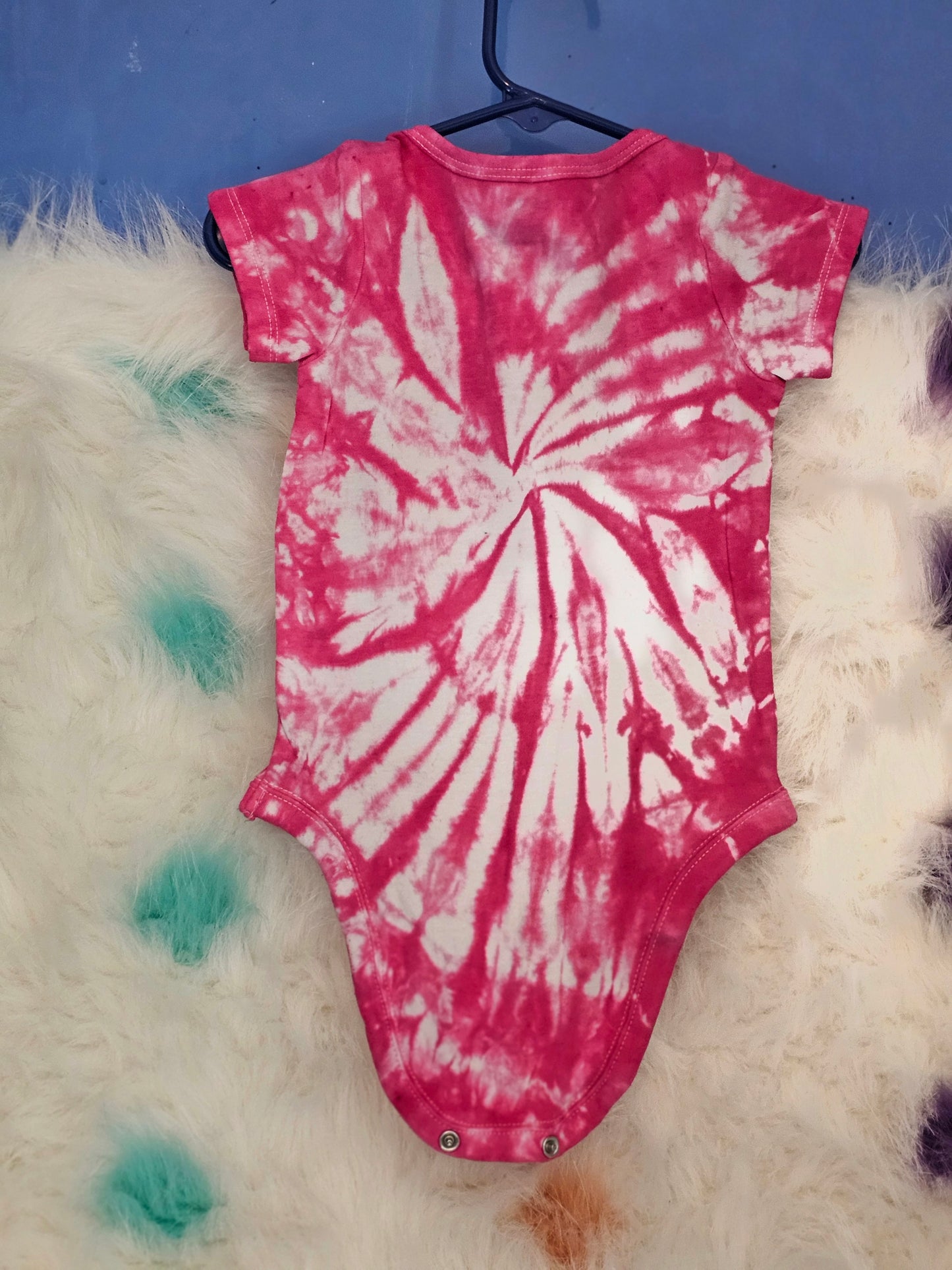 Size 6to9 months 100% cotton Pink & white tye dye Bless to be your mom Tshirt