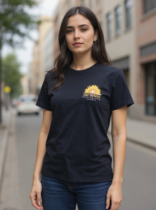 Size S 100% cotton Black His Mercies Tshirt