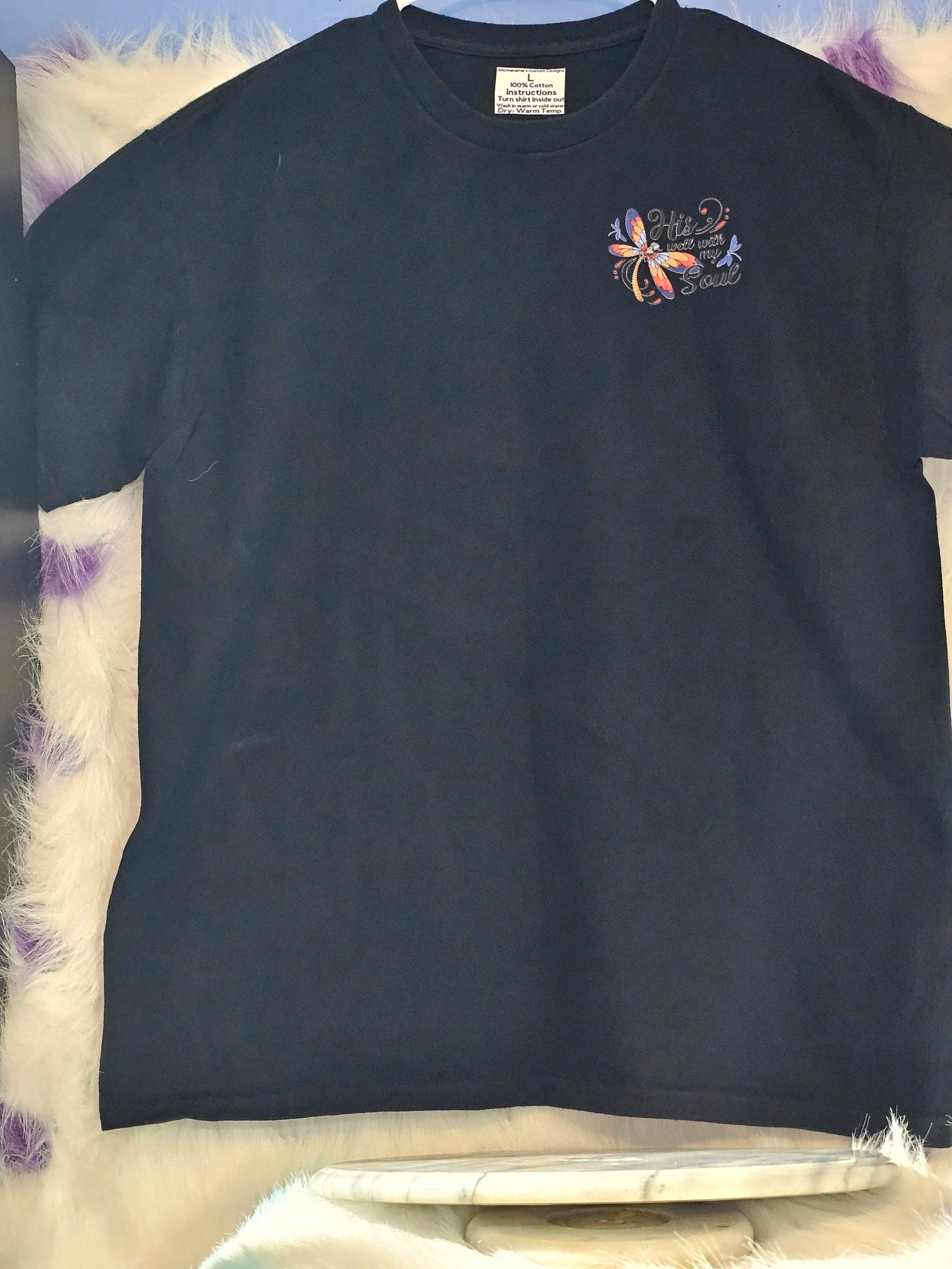 Size L 100% cotton Black His well with my soul Tshirt