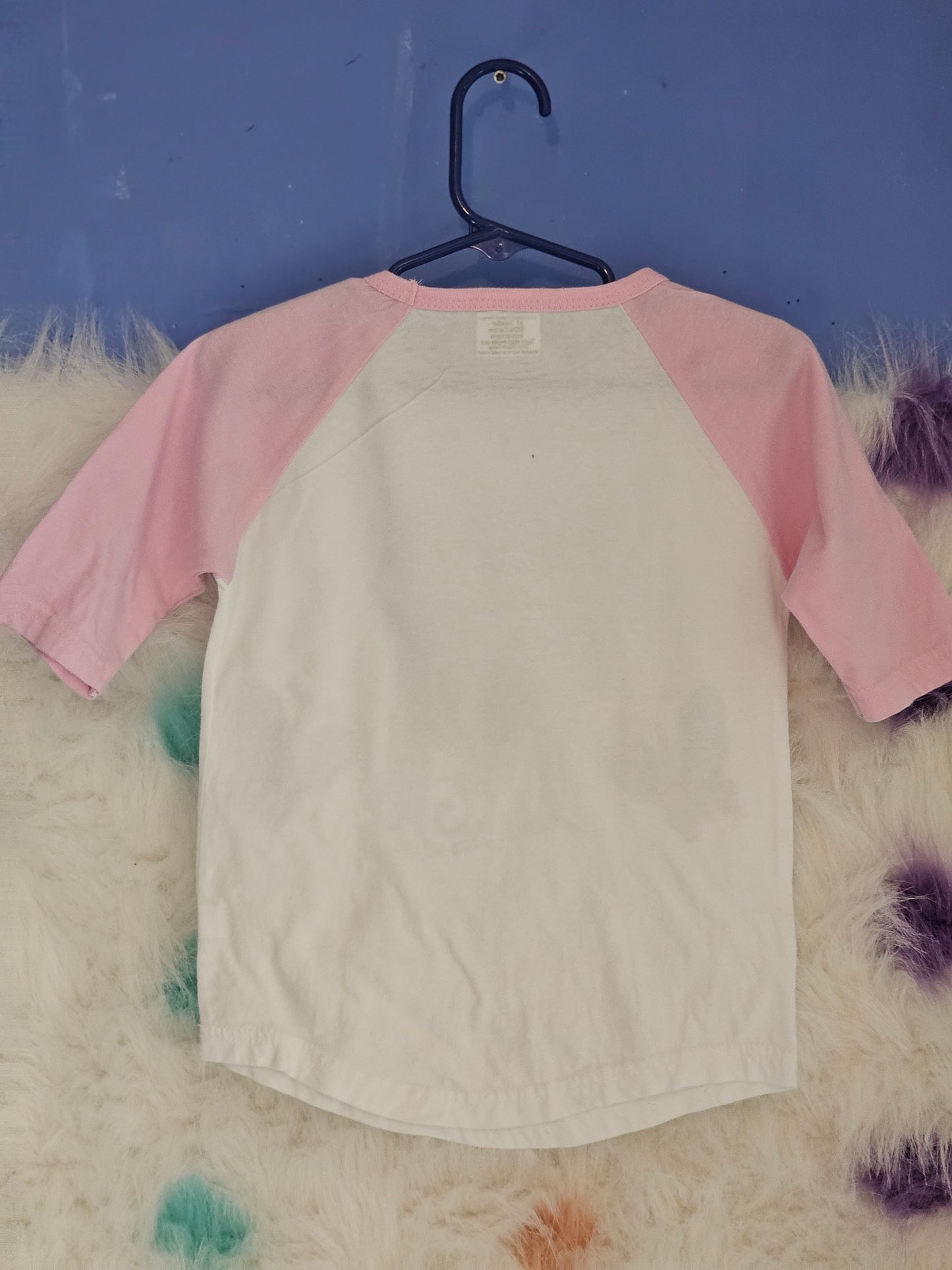 Size 3T 100% cotton White &Pink Toddlers personalized shirt name starting with M