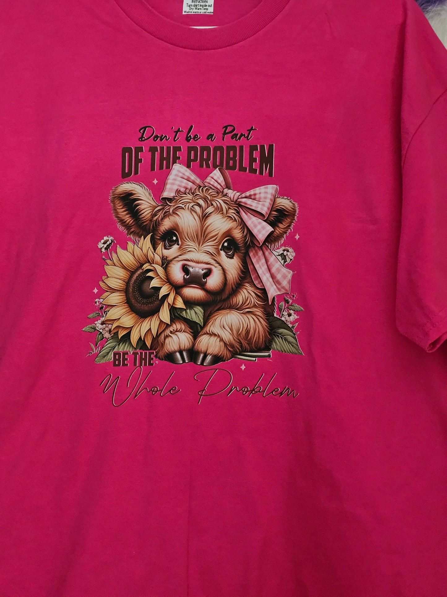 Size XL 100%cotton Don't be part of the problem Tshirt