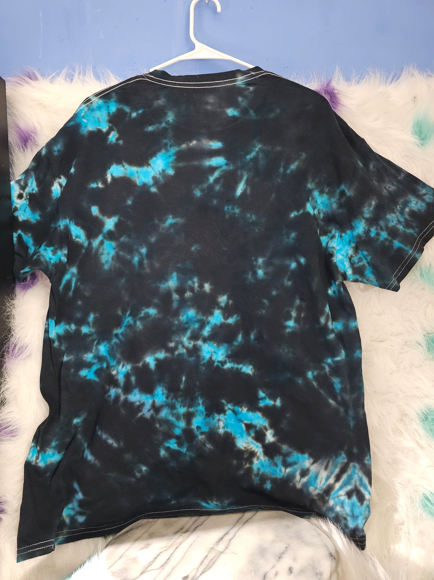 Size XL 100% cotton blue &black tye dye Tshirt