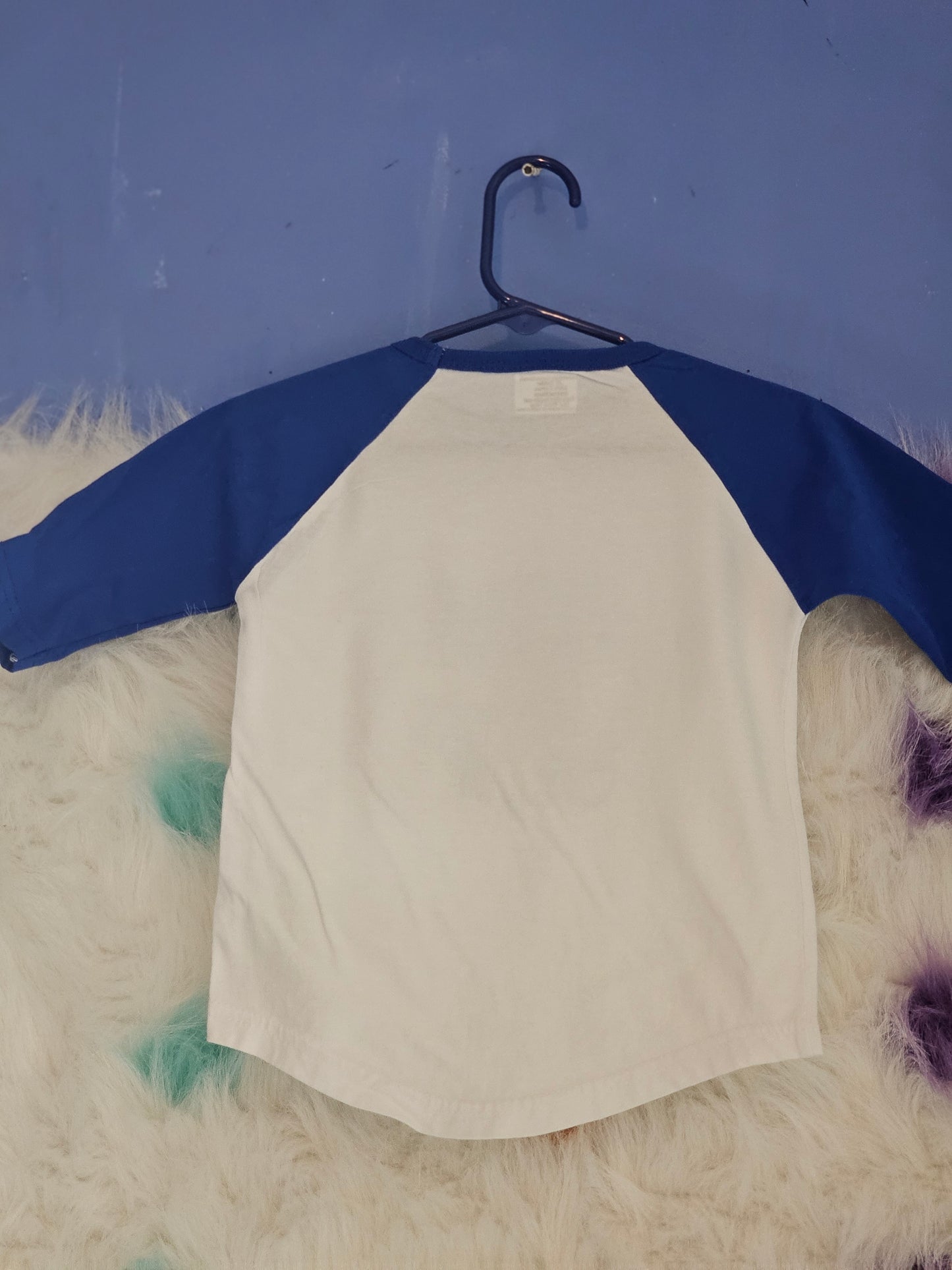 Size 2T 100% cotton White &blue Toddlers personalized shirt with B