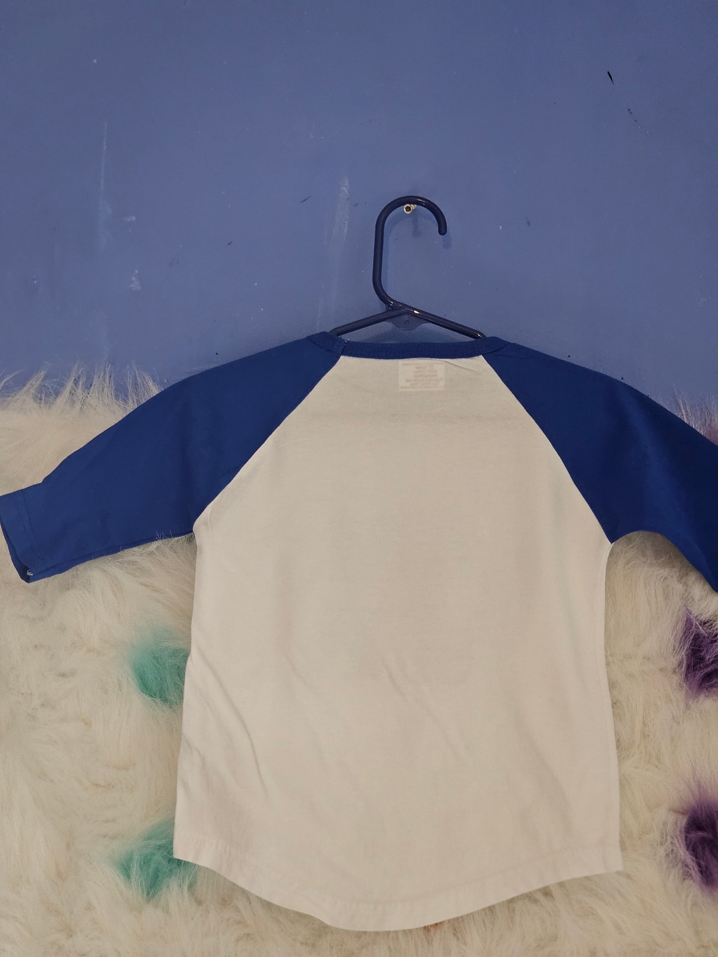 Size 2T 100% cotton White &blue Toddlers personalized shirt with B