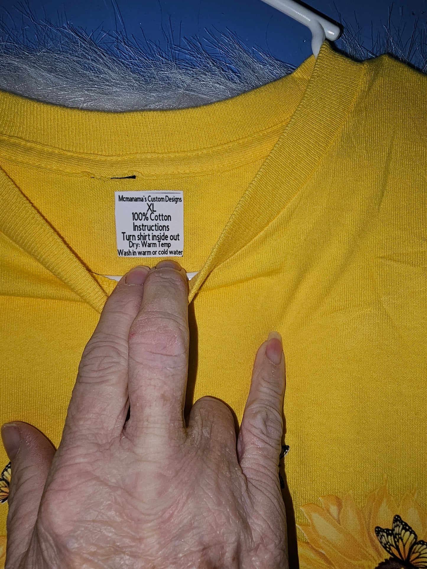 Size XL 100%cotton Yellow Faith,Hope & Love Tshirt