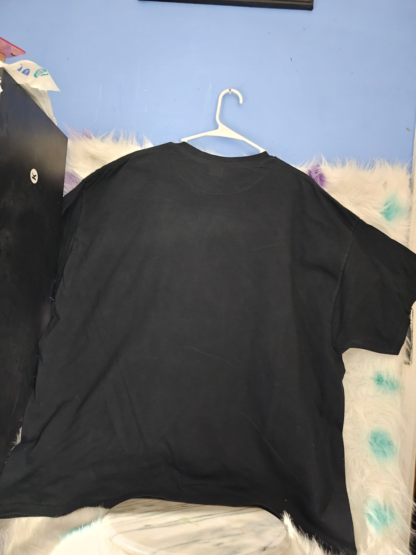 Size 3x 100% cotton Black shirt with cross and flowers