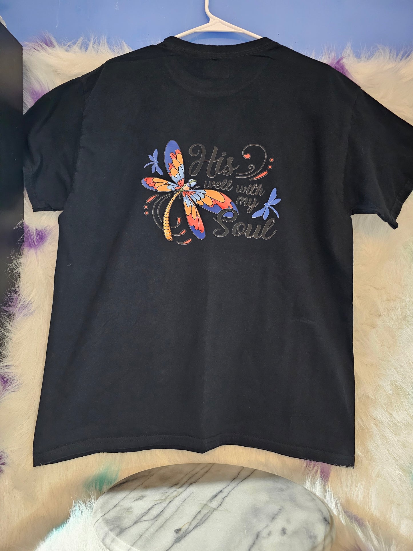 Size L 100% cotton Black His well with my soul Tshirt