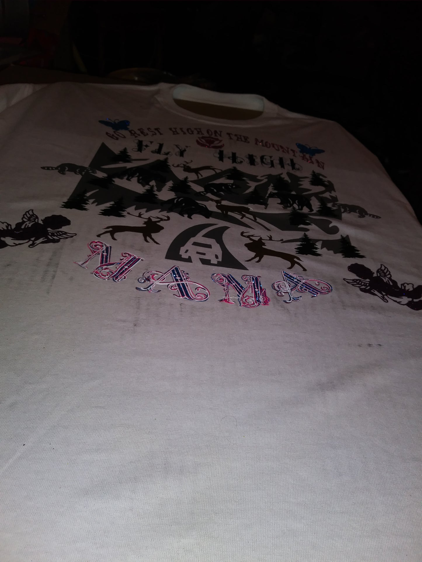 Size 2x 100% cotton White Rest on the mountain shirt