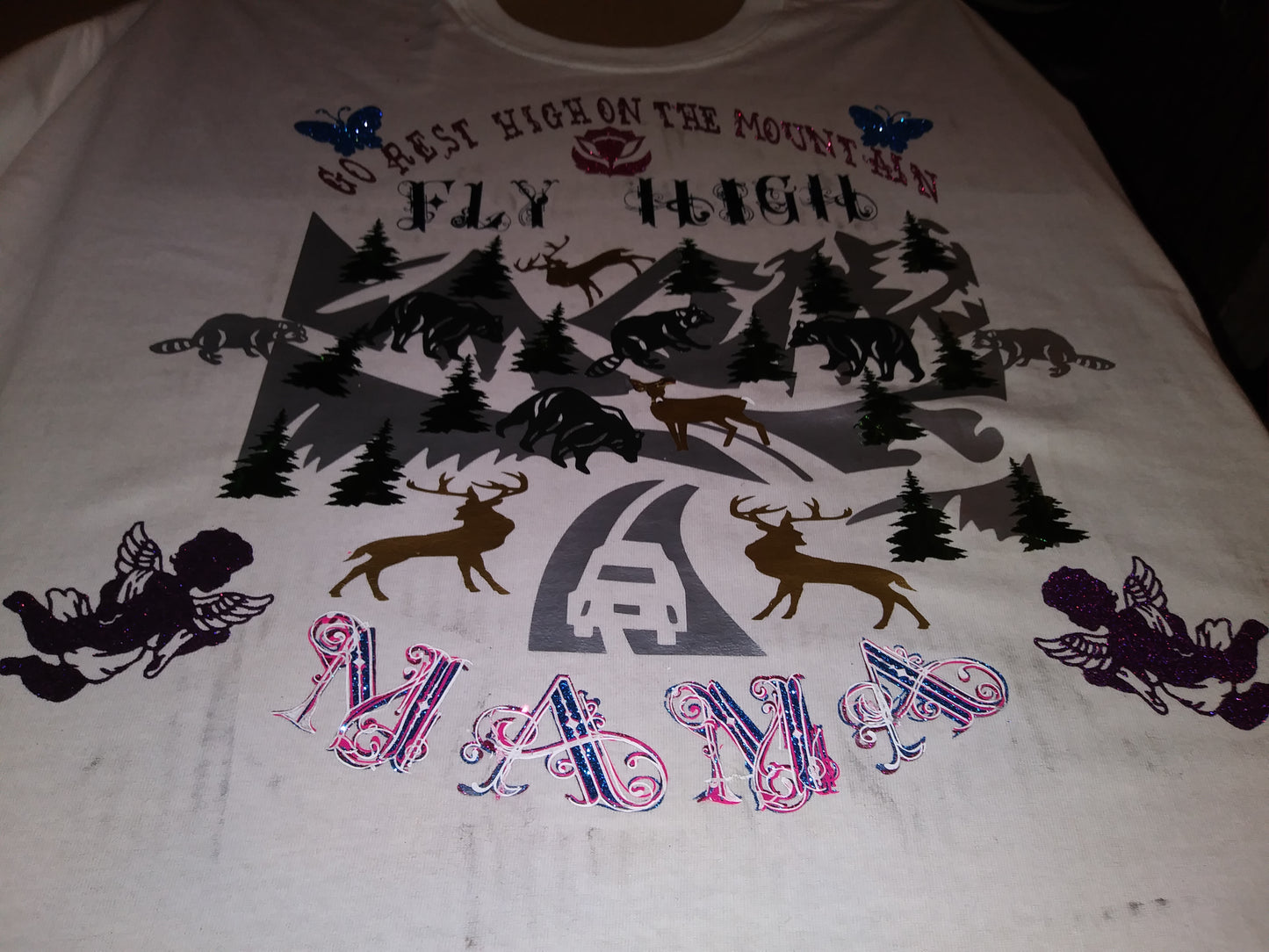 Size 2x 100% cotton White Rest on the mountain shirt