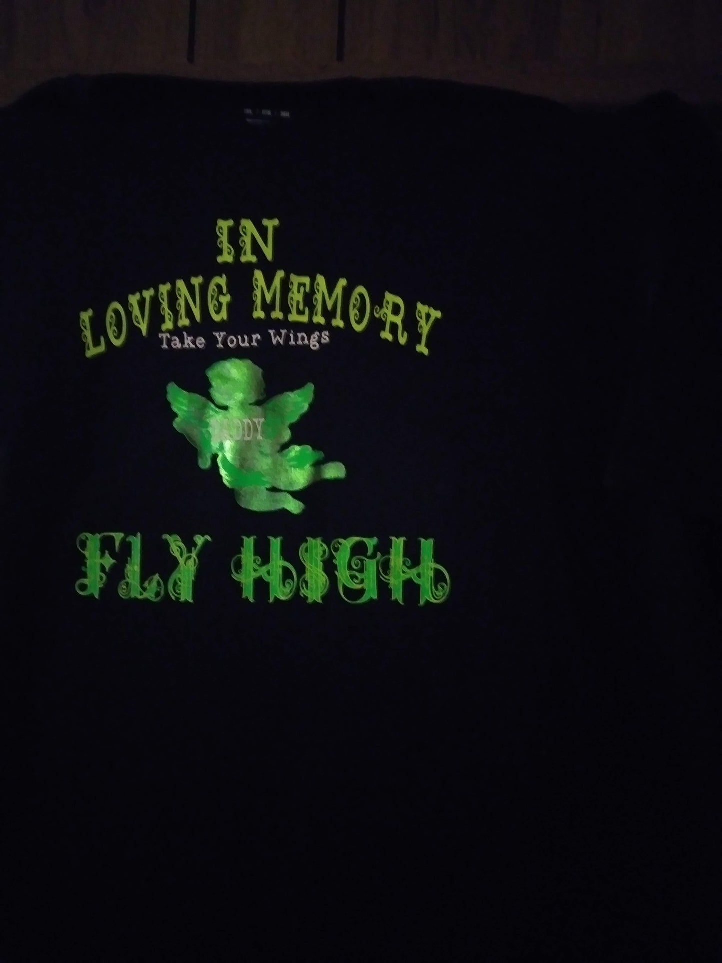 Size 2X 100% cotton Black Loving Memory of MaMa Fly High Tshirt