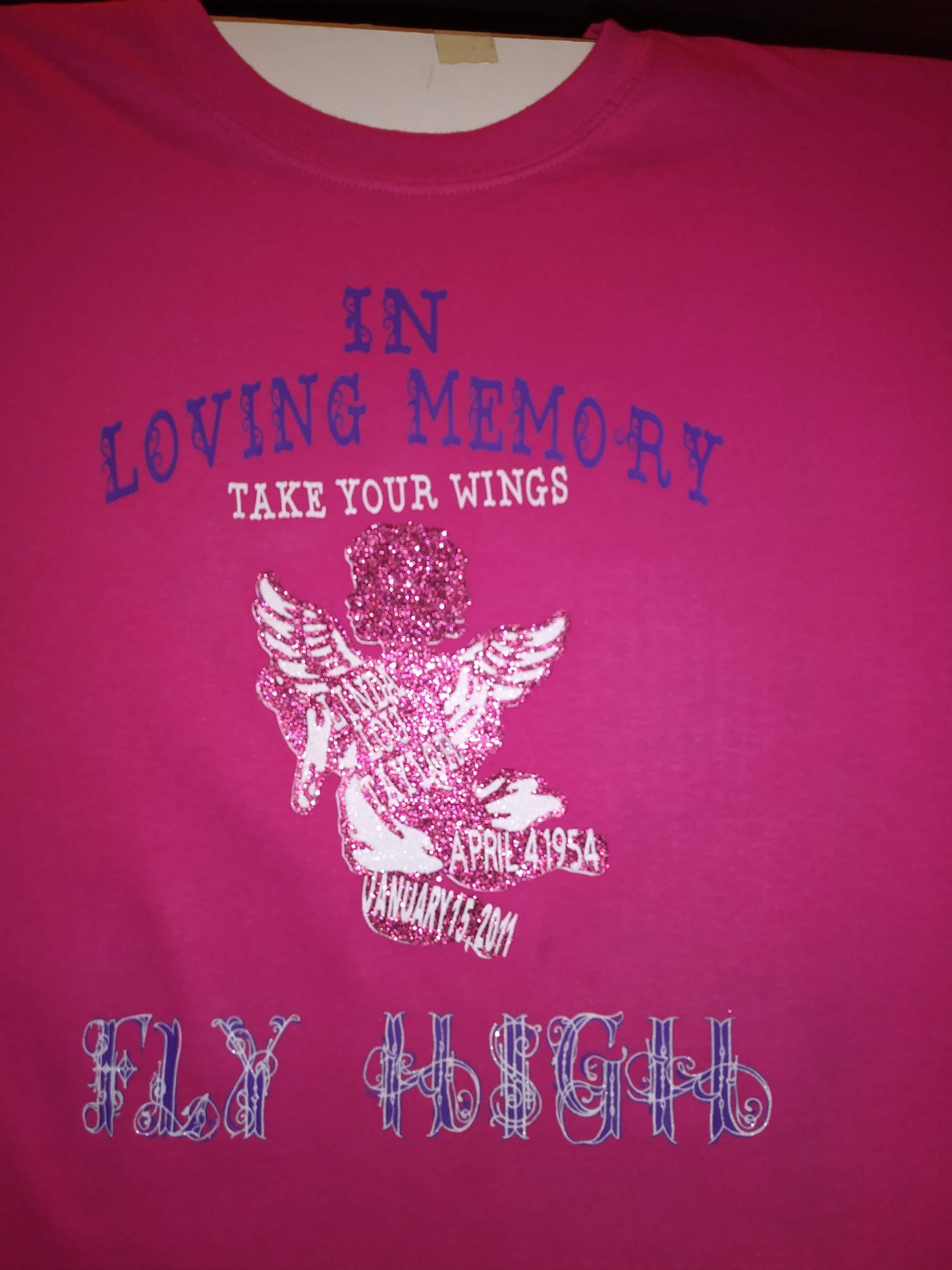Size 2x 100% cotton In Loving Memory Fly High Shirt
