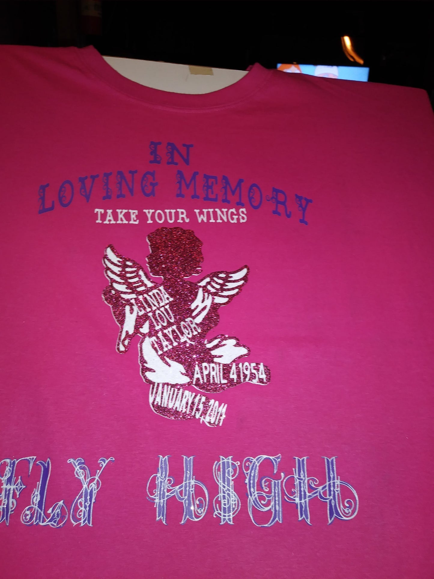 Size 2x 100% cotton In Loving Memory Fly High Shirt