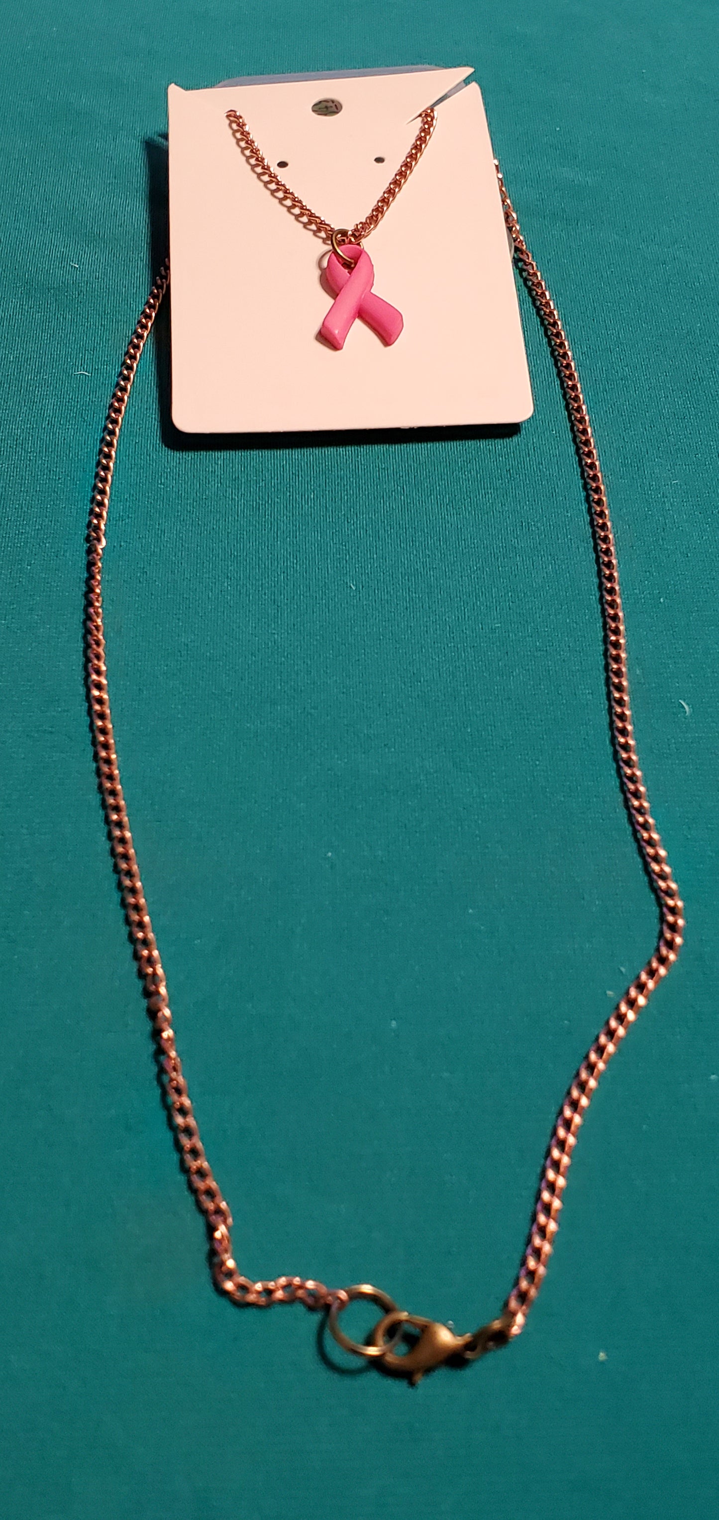 Bronze plated cancer free necklace and earrings