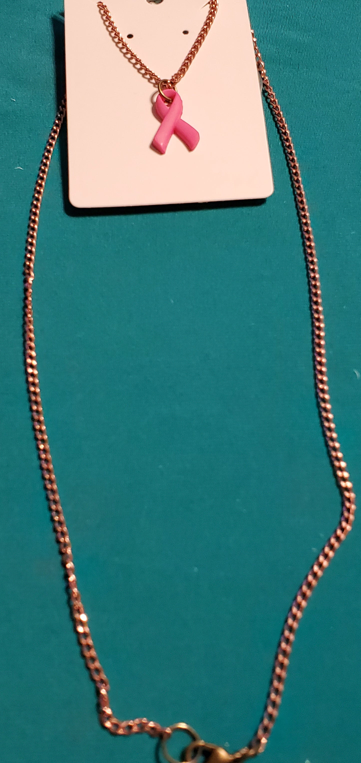 Bronze plated cancer free necklace and earrings