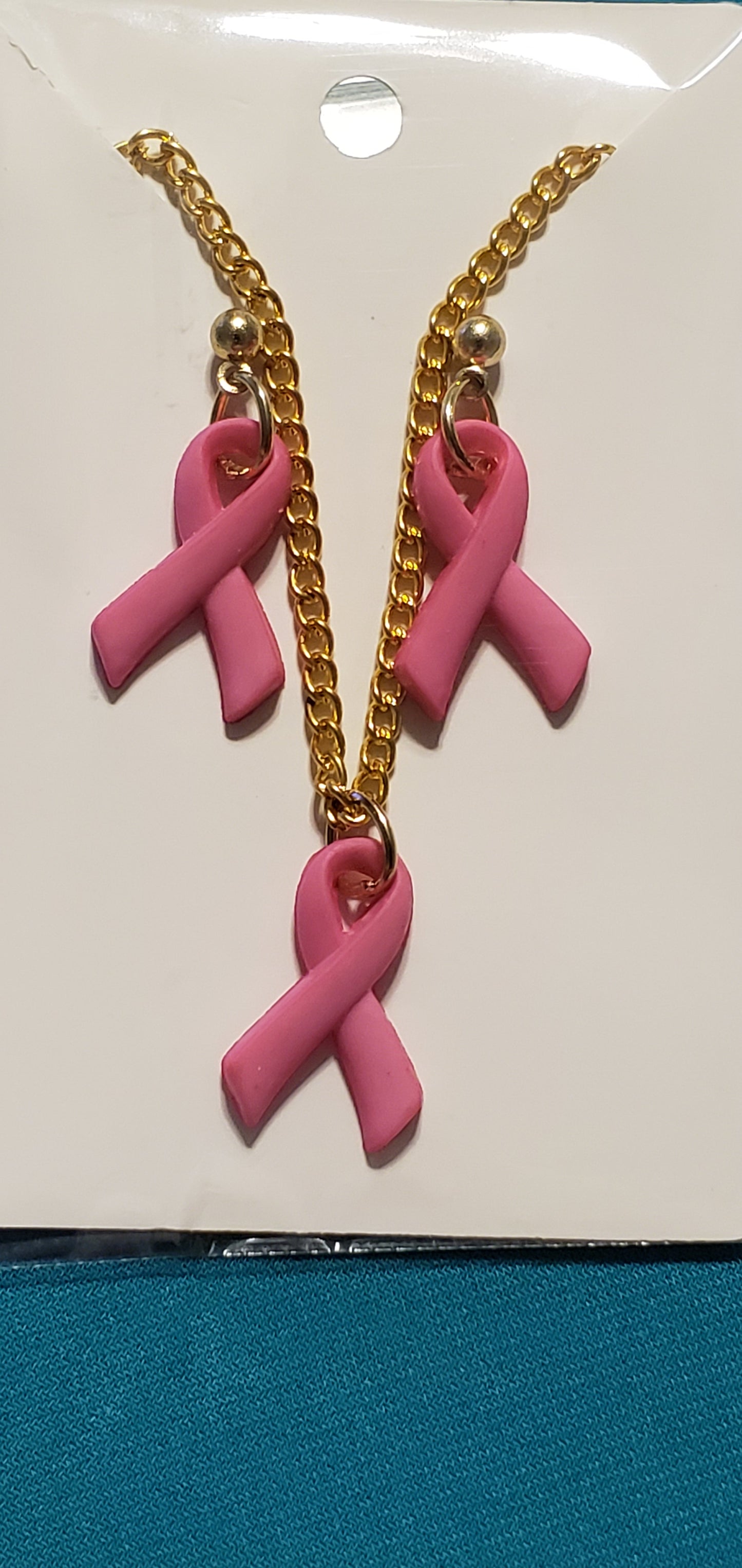 Bronze plated cancer free necklace and earrings
