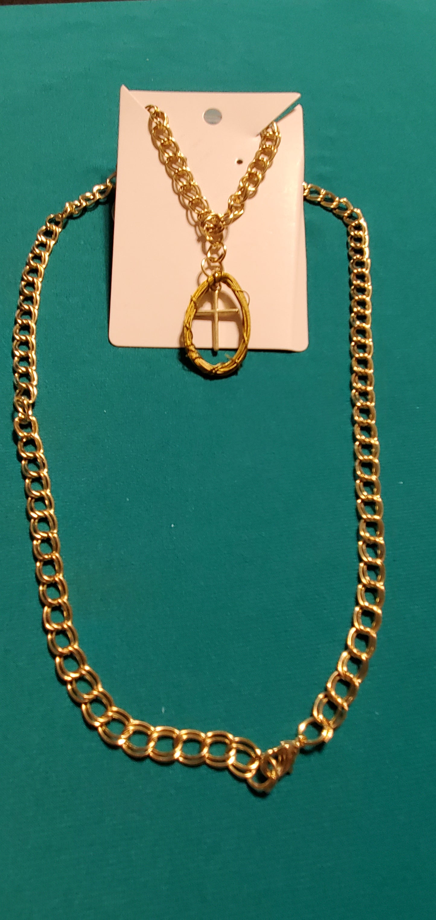 Gold plated cross earrings