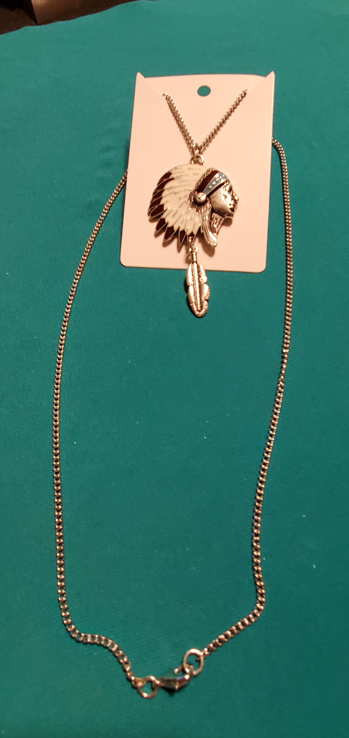 Indian head necklace & dream catcher's earrings