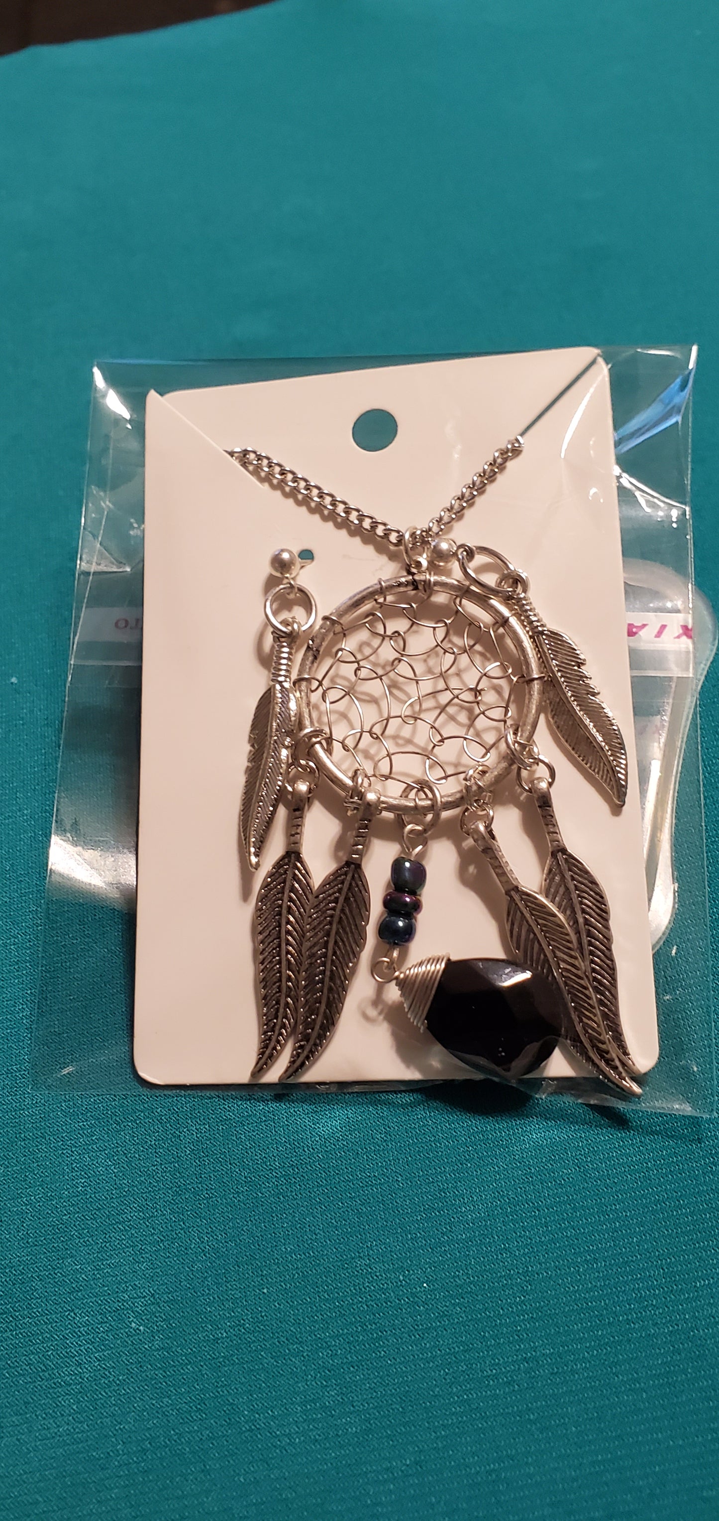 Stainless steel silver plated Dream catcher's necklace