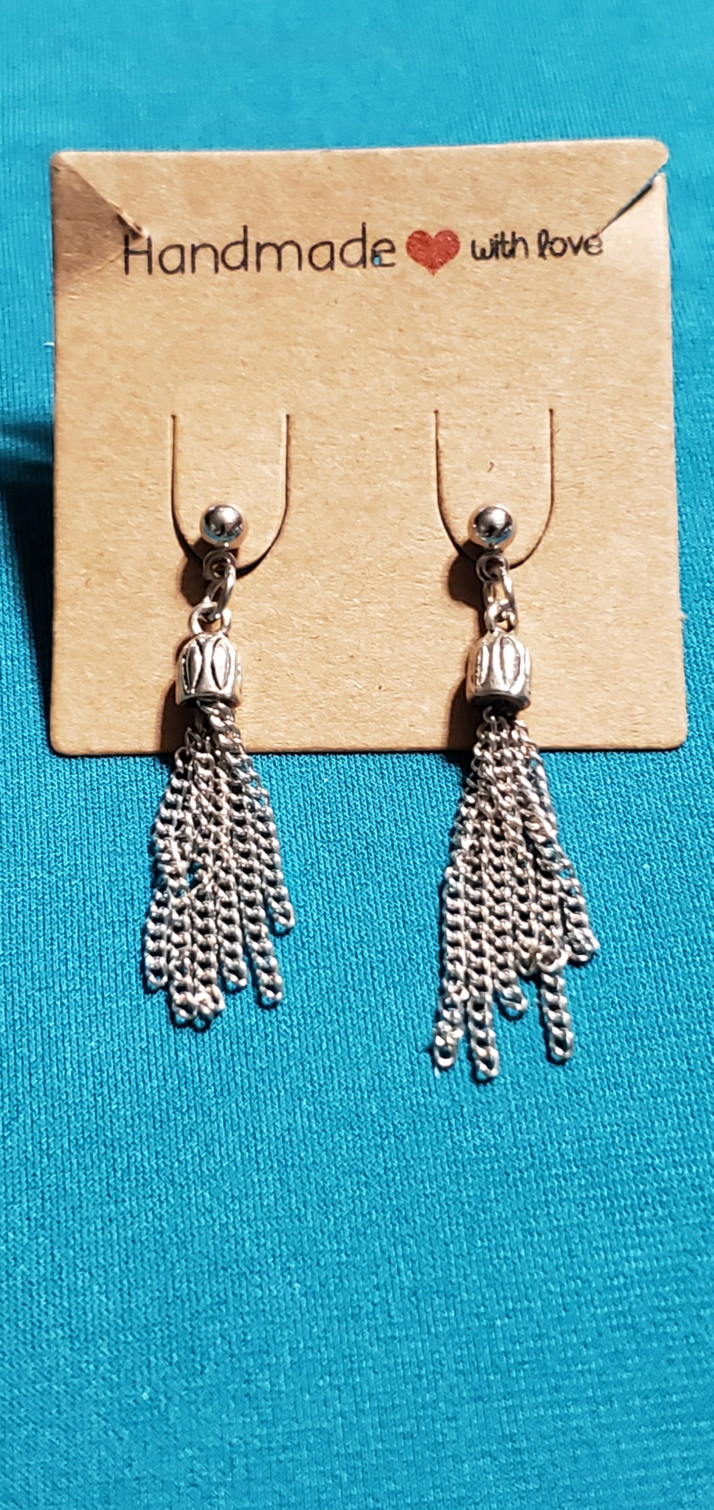 Indian beads charm stainless steel silver plated necklace