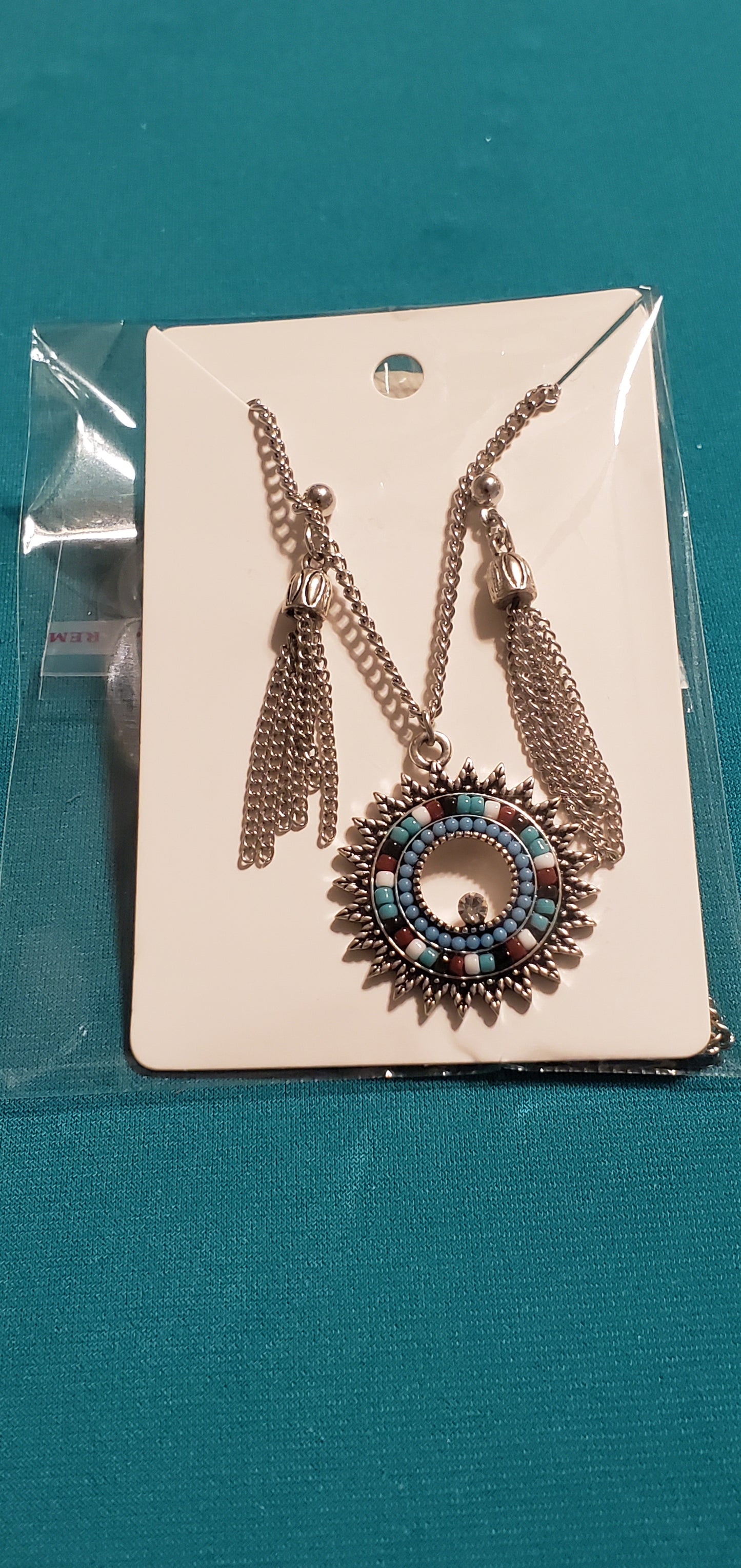 Stainless steel silver plated chain earrings