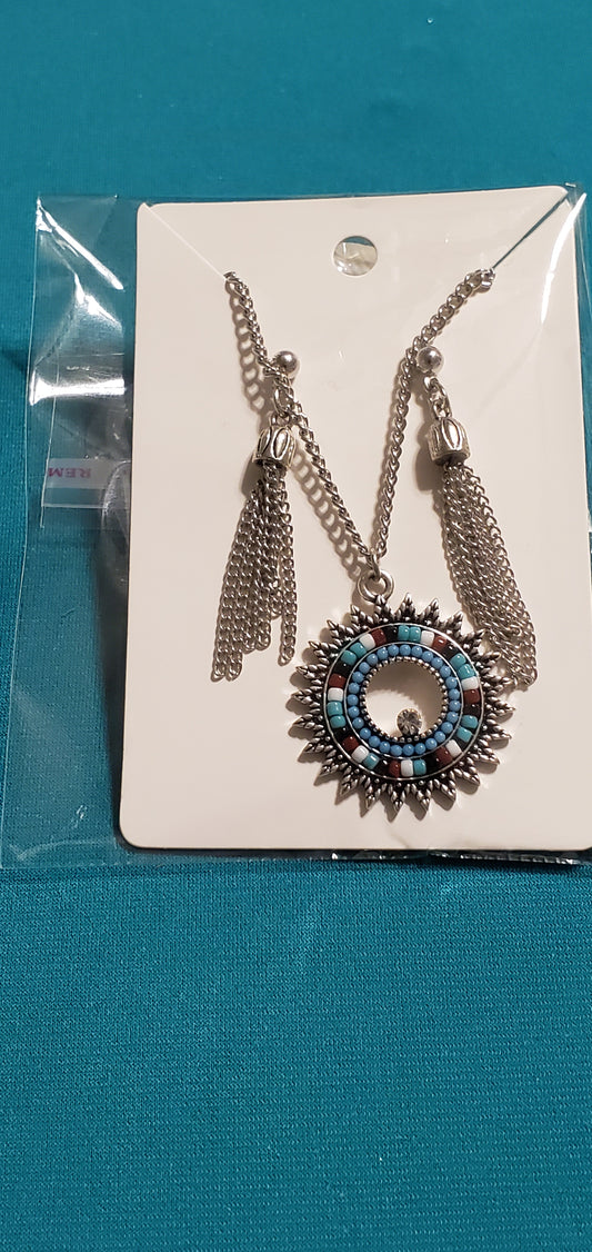 Stainless steel silver plated chain earrings