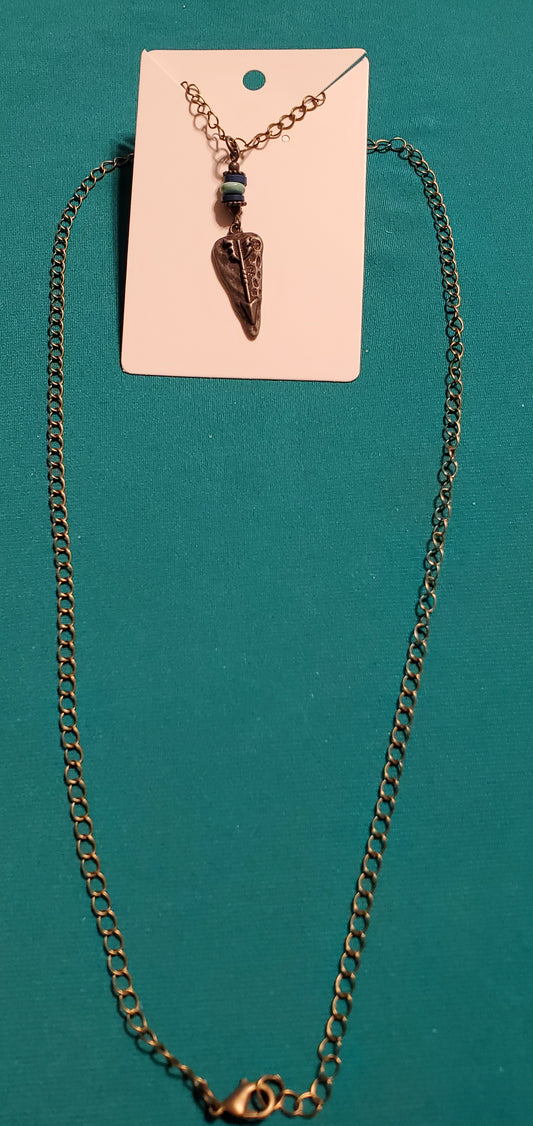 Bronze plated arrowhead necklace