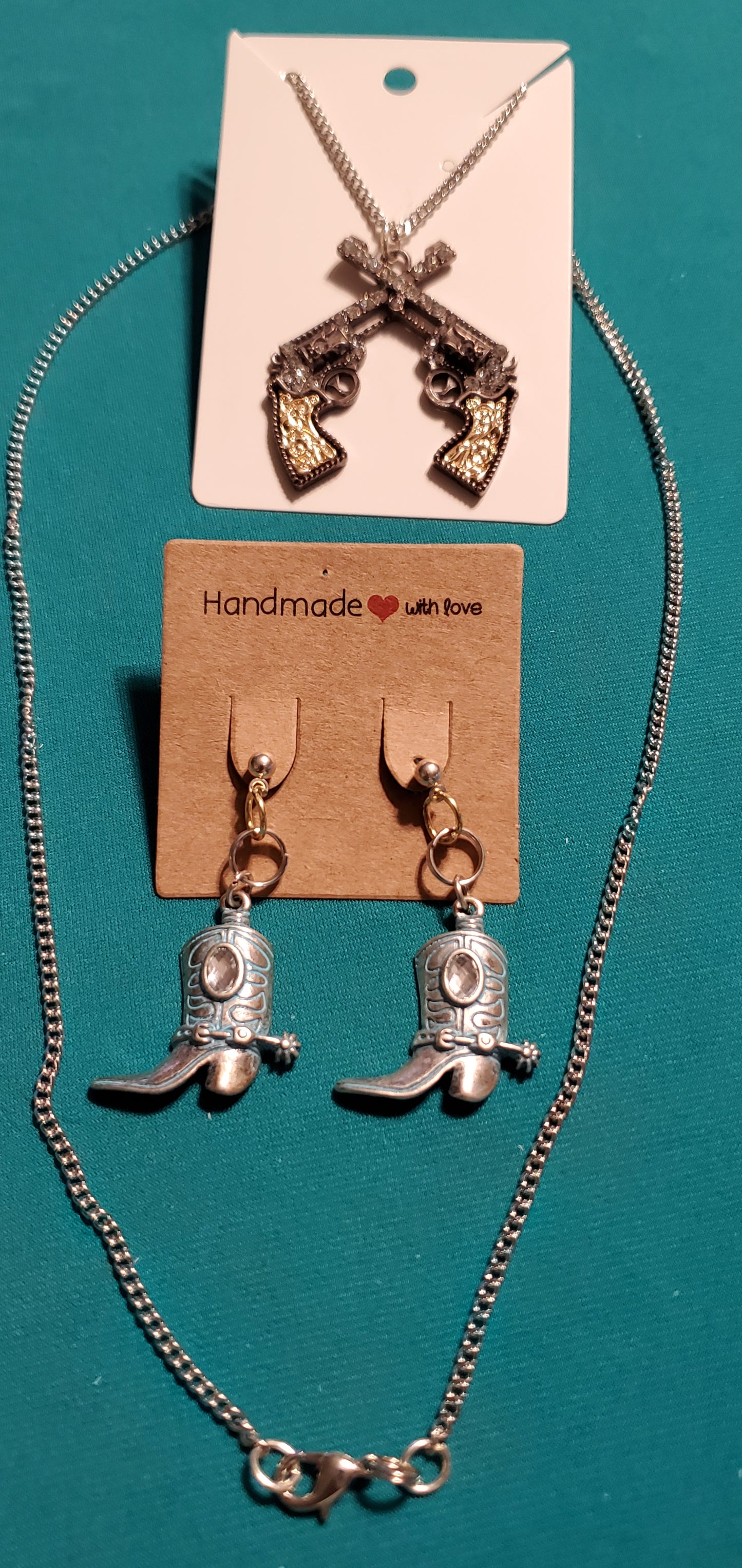 Cowgirl's boots earrings