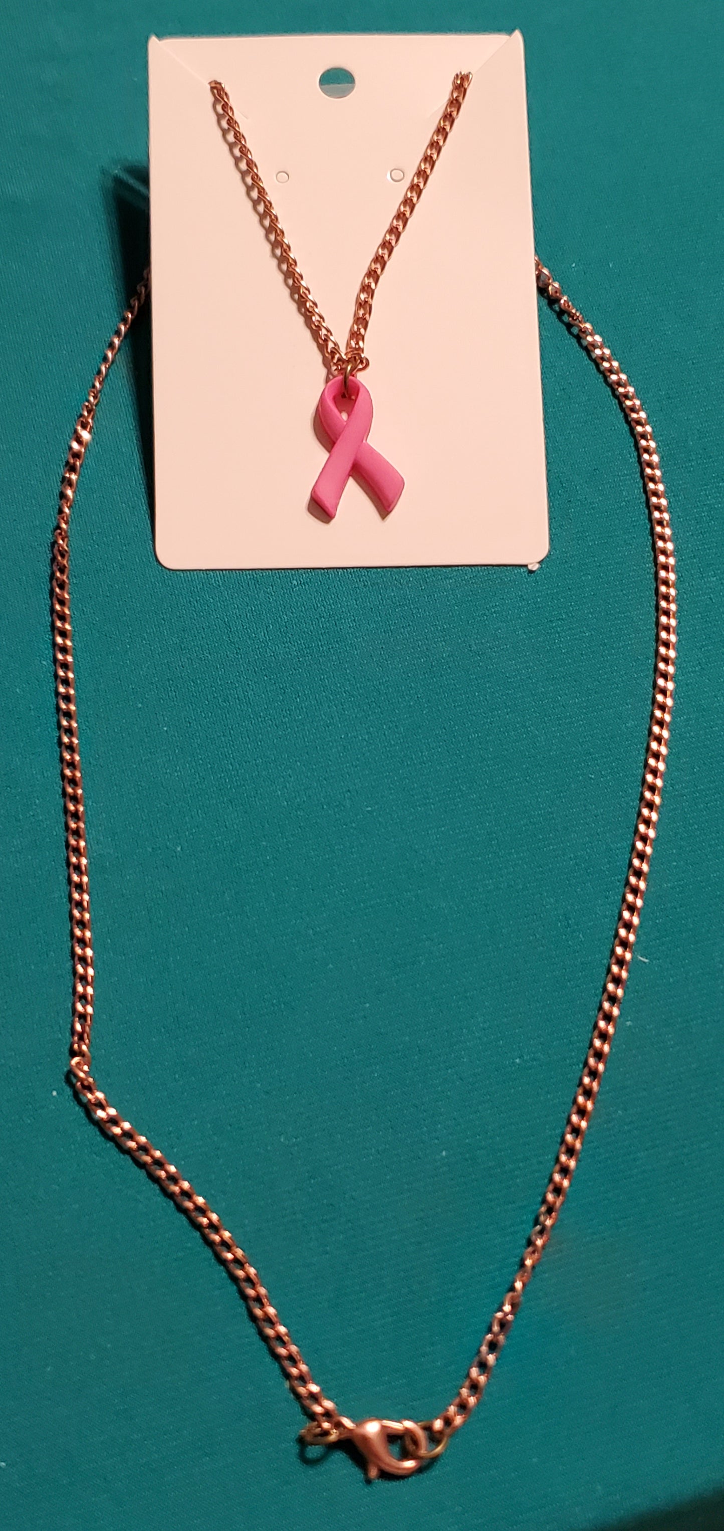 Pink cancer free earrings with gold plated post