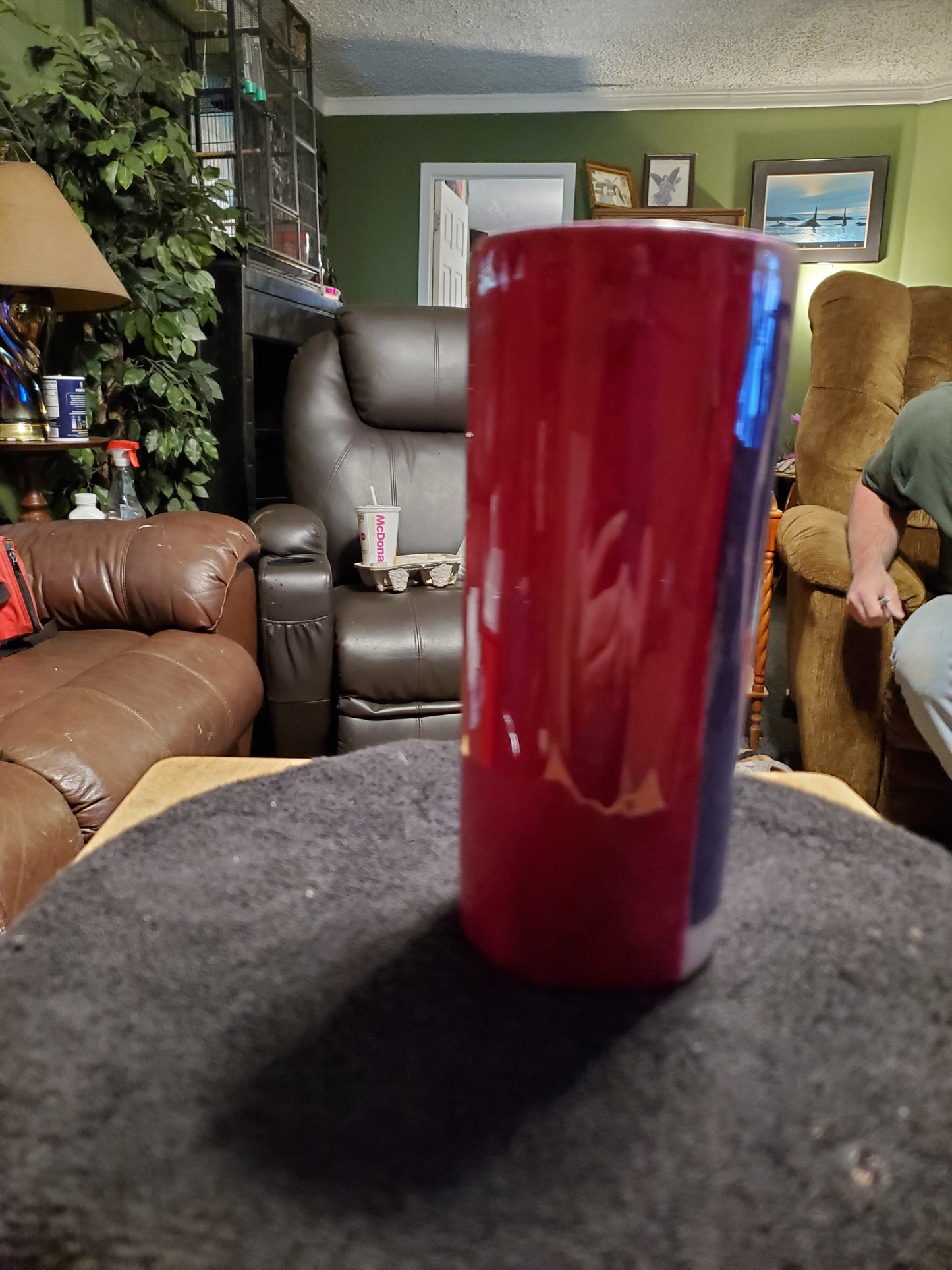 20 oz My favorite football team Double walled insulated Stainless steel tumbler cup