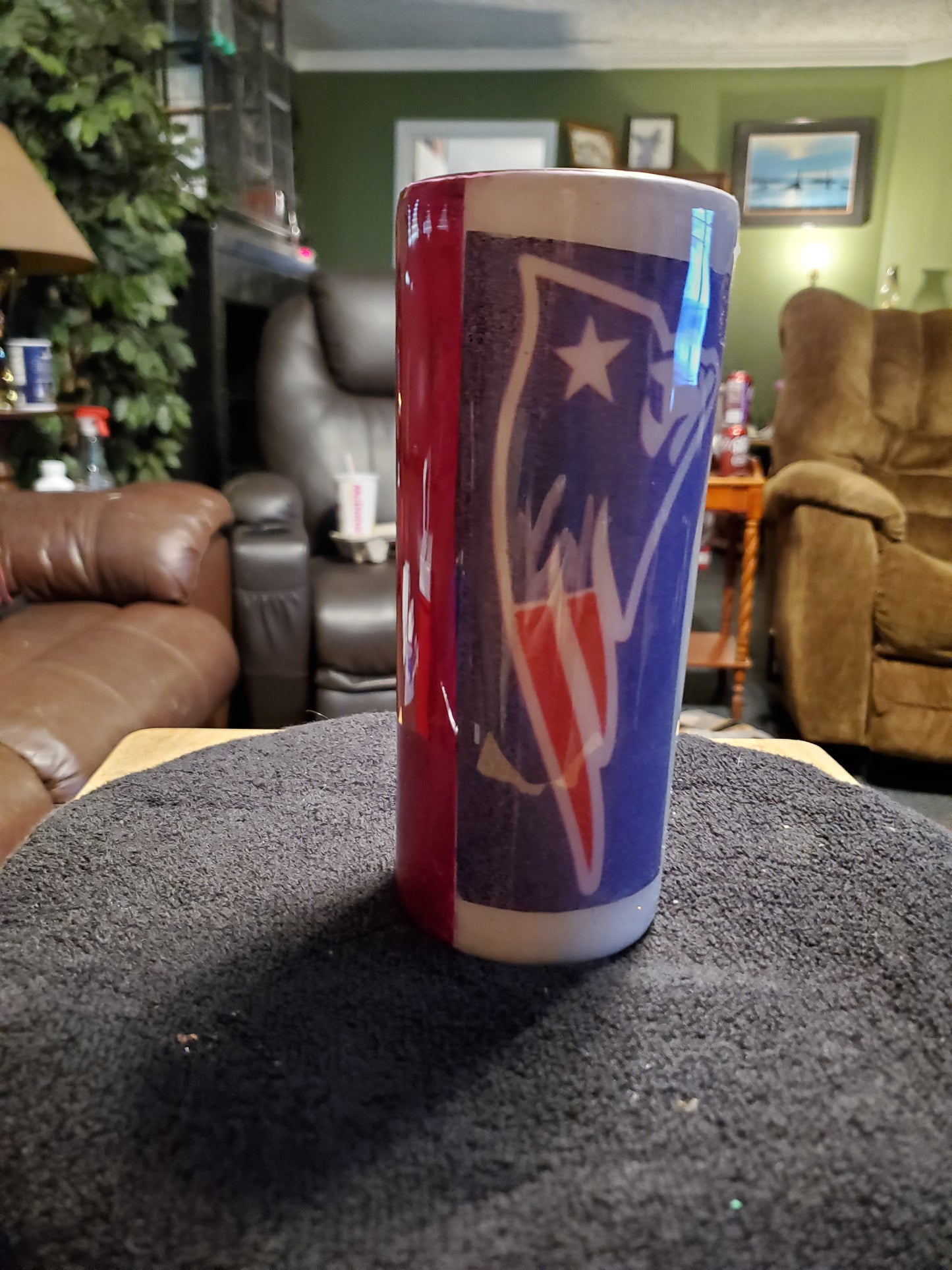 20 oz My favorite football team Double walled insulated Stainless steel tumbler cup