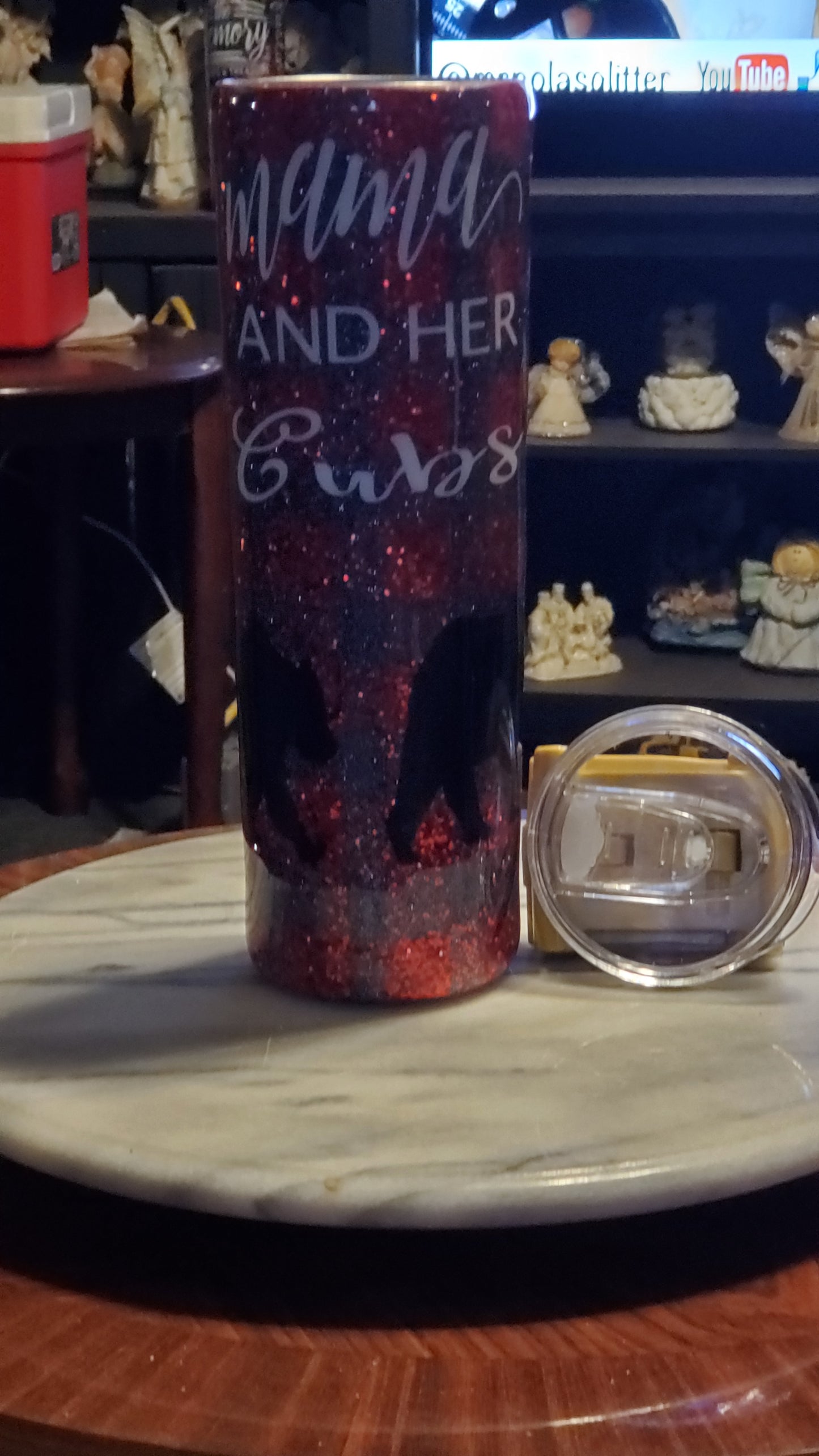 30 oz Mama and her cubs stainless steel tumbler cup