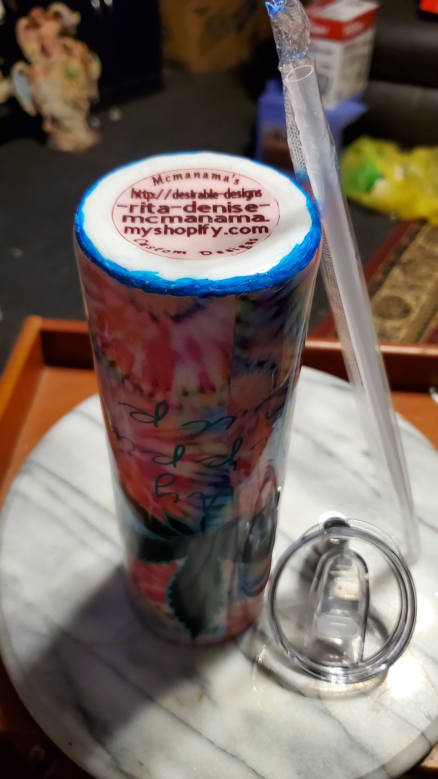 30 oz My hippie hogg  tumbler cup.