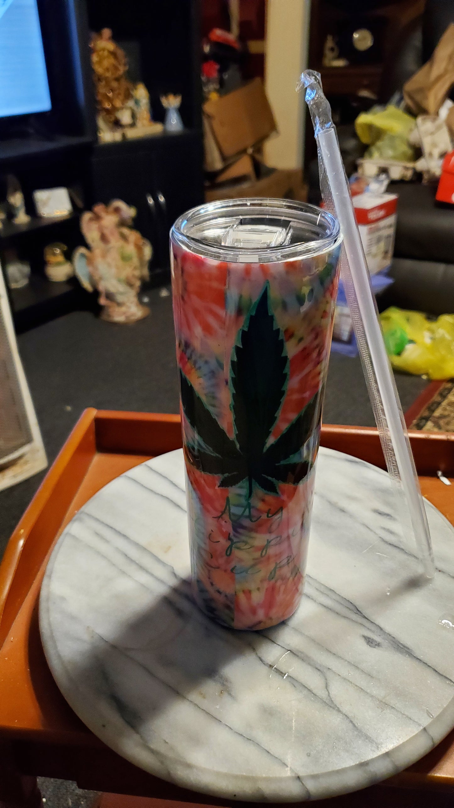 30 oz My hippie hogg  tumbler cup.