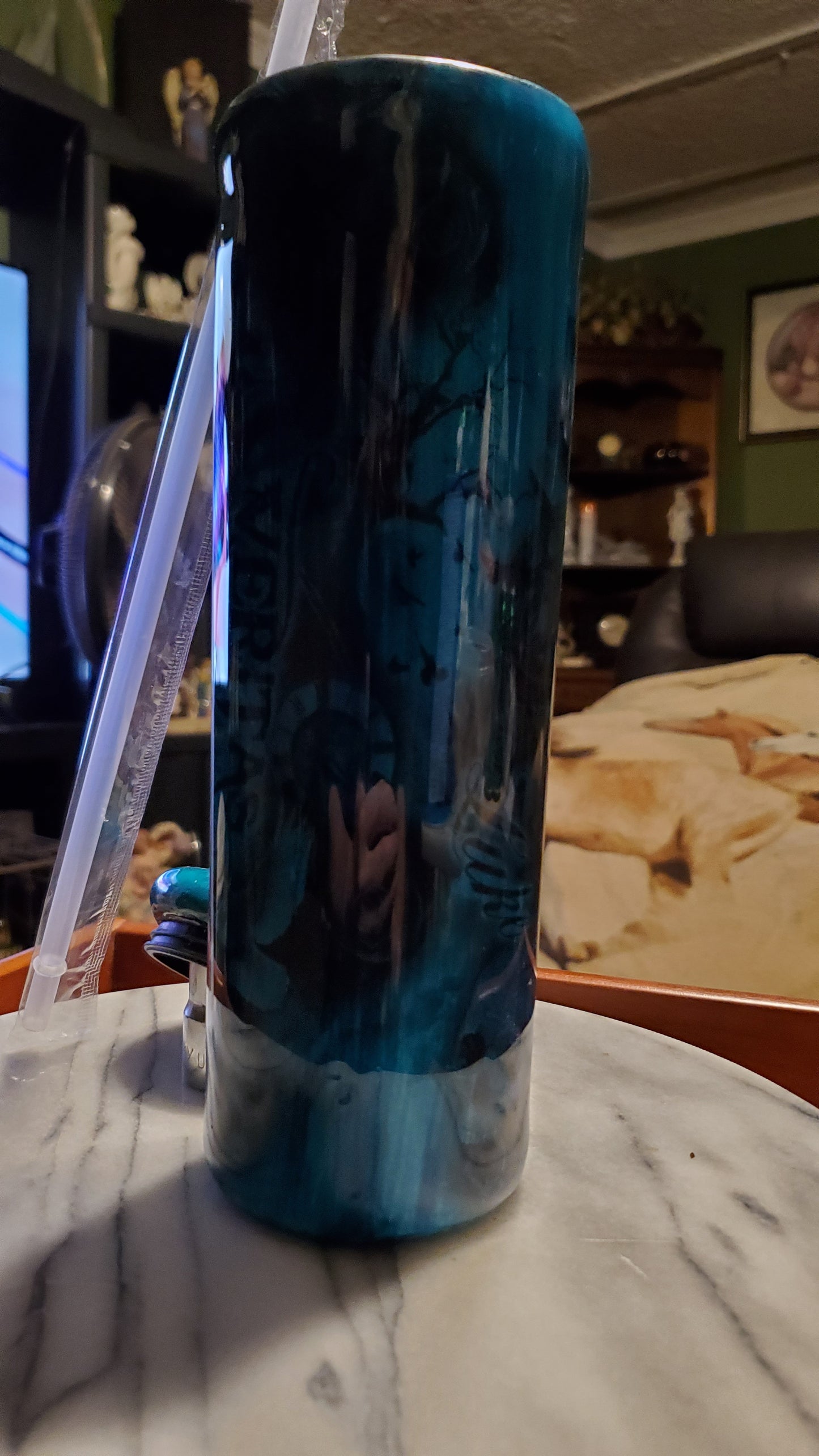 30 oz Spooky skull stainless steel tumbler cup