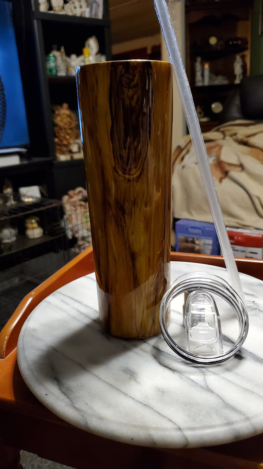 30 oz Knotted wood stainless steel tumbler cup