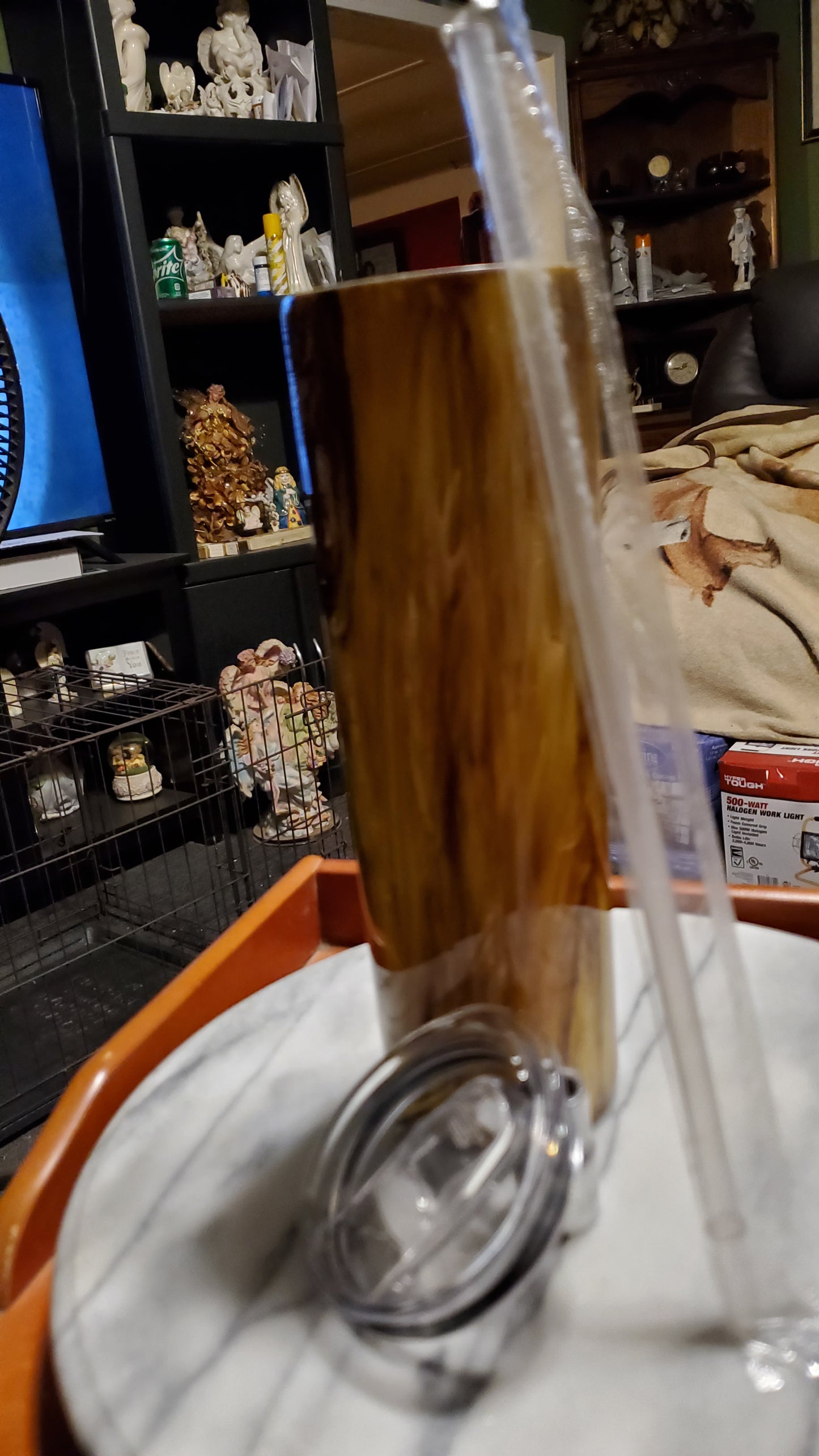 30 oz Knotted wood stainless steel tumbler cup