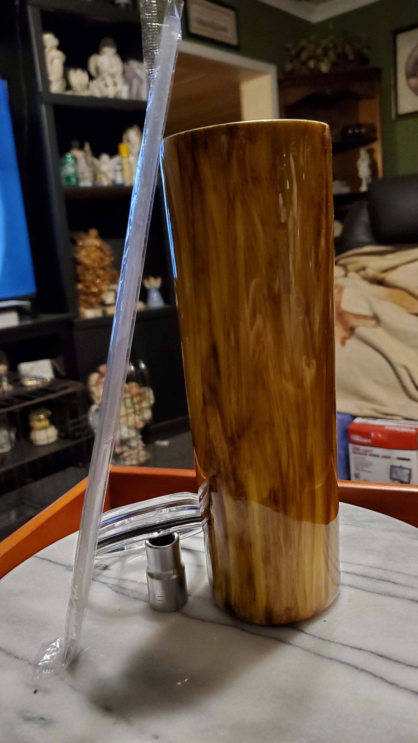 30 oz Knotted wood stainless steel tumbler cup