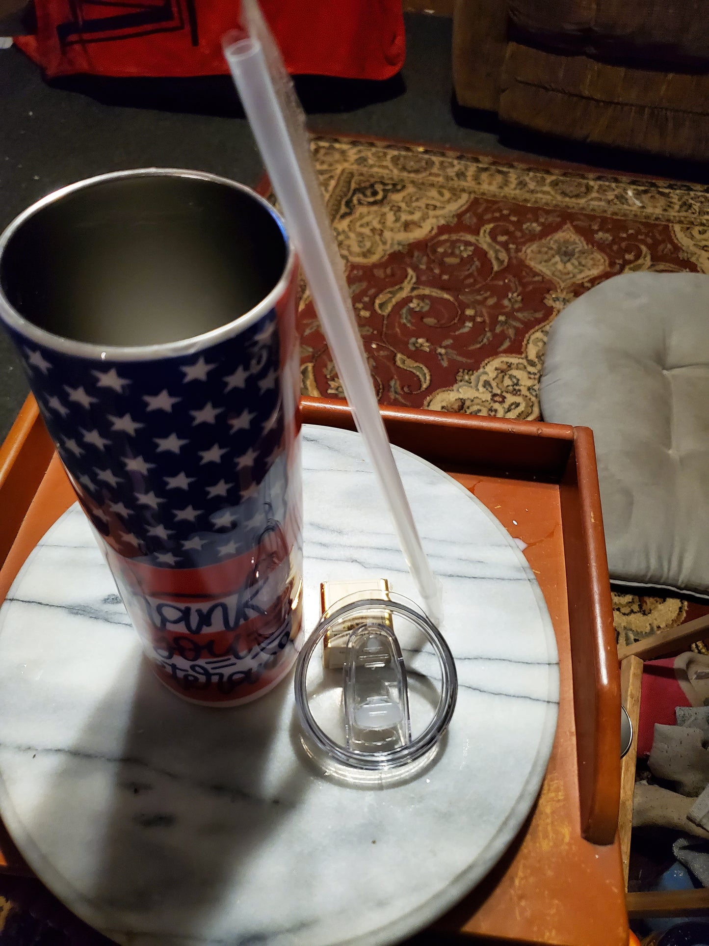30 oz Thank you veterans stainless steel tumbler cup