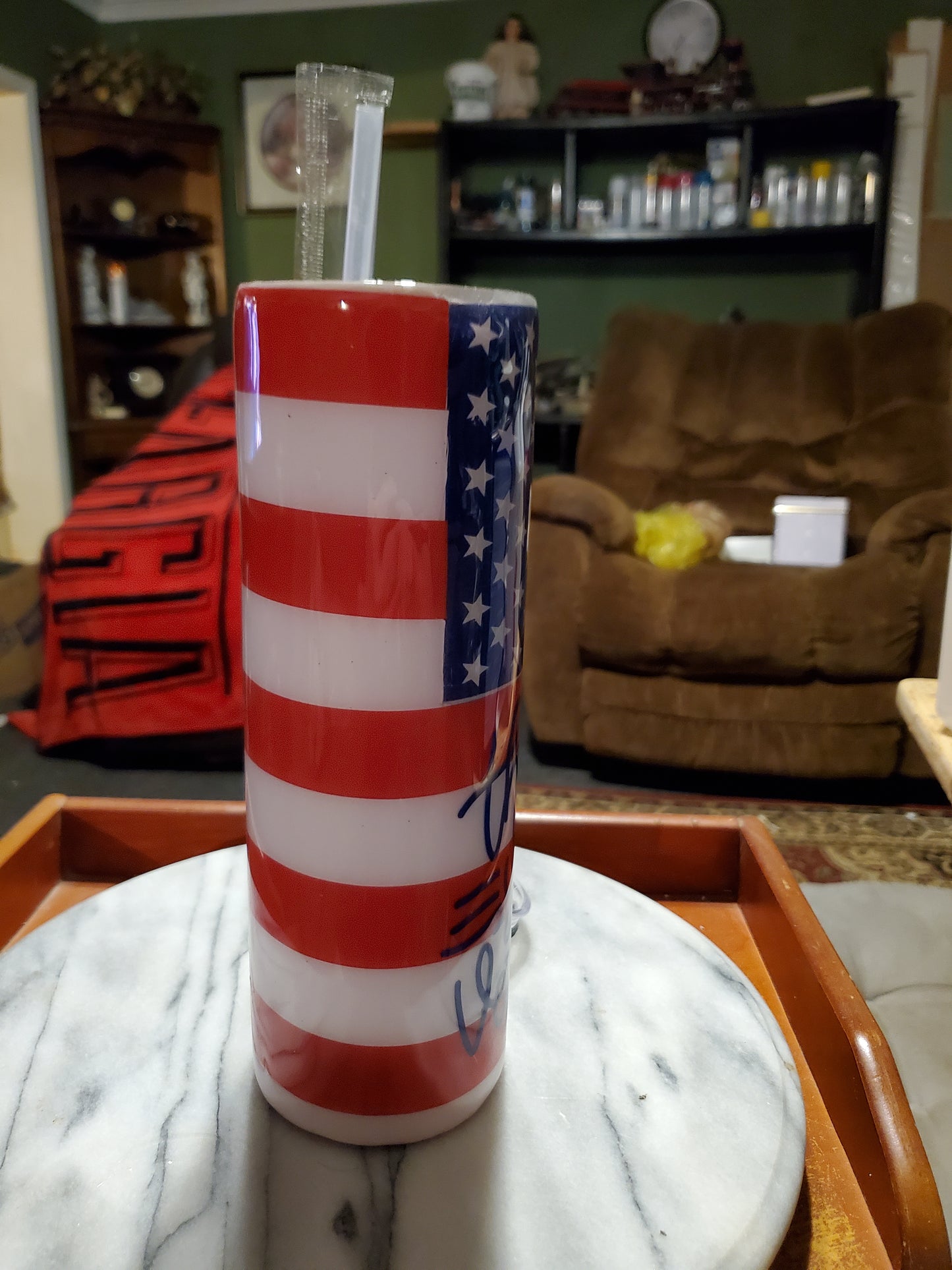 30 oz Thank you veterans stainless steel tumbler cup