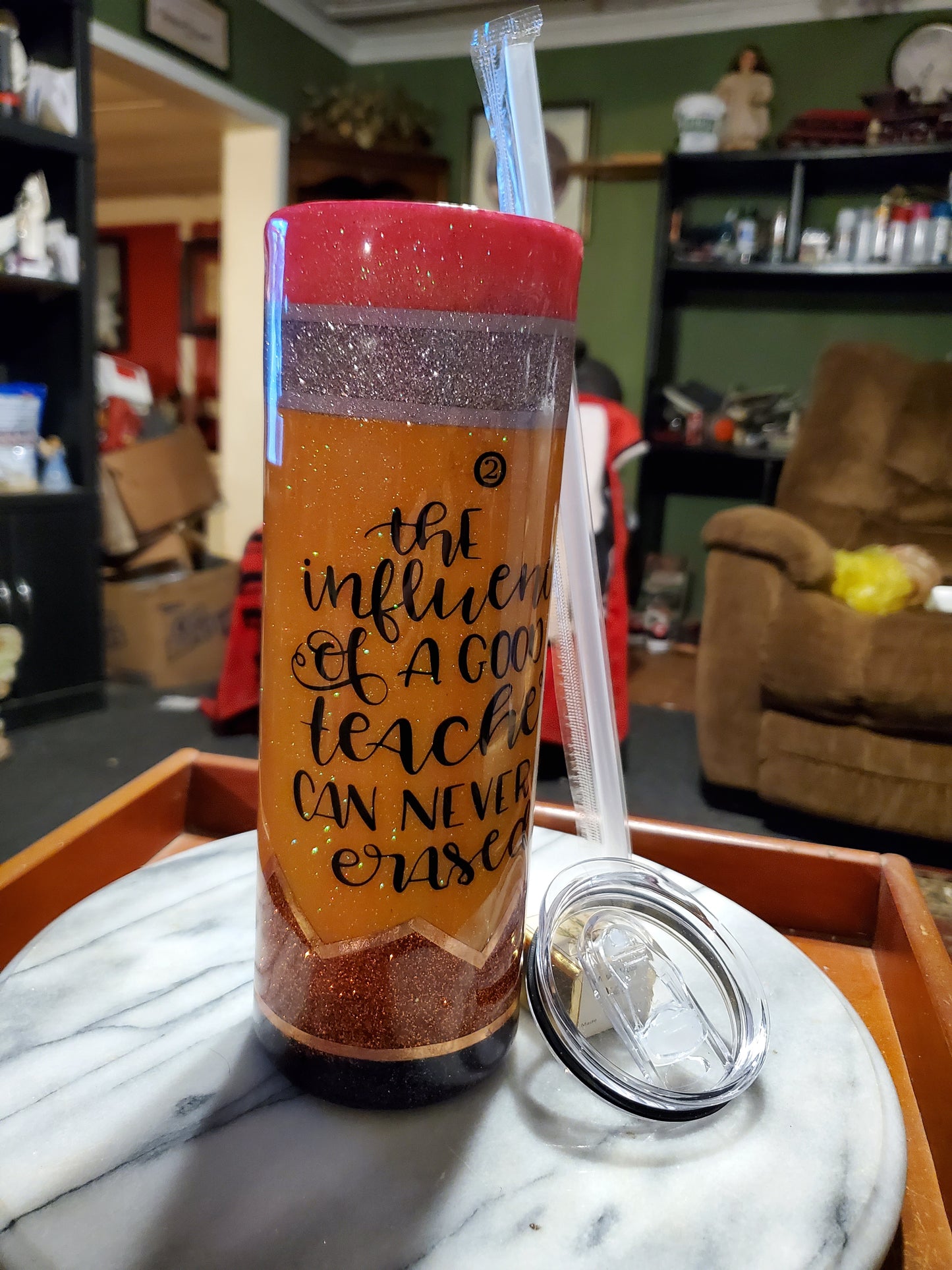 30 oz Teacher's Pencil tumbler hogg cup