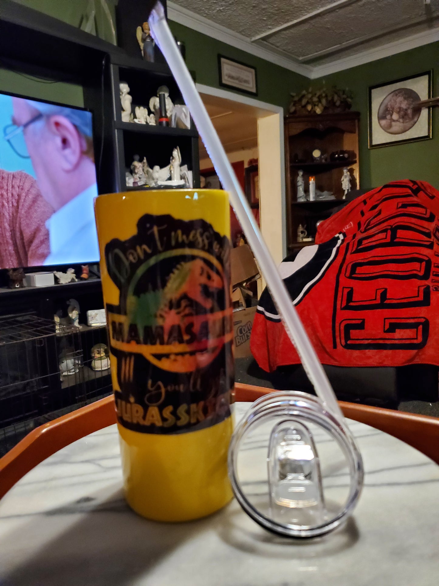 30 oz Mamasaurus stainless steel tumbler cup