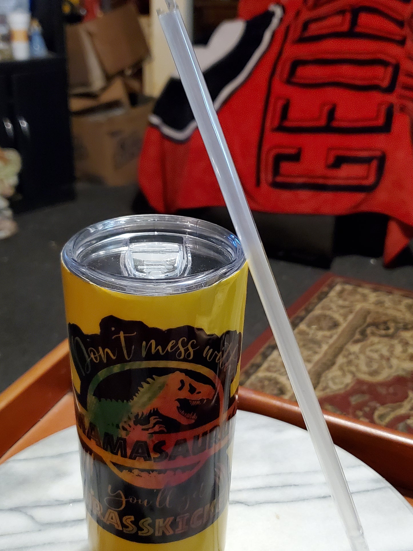 30 oz Mamasaurus stainless steel tumbler cup