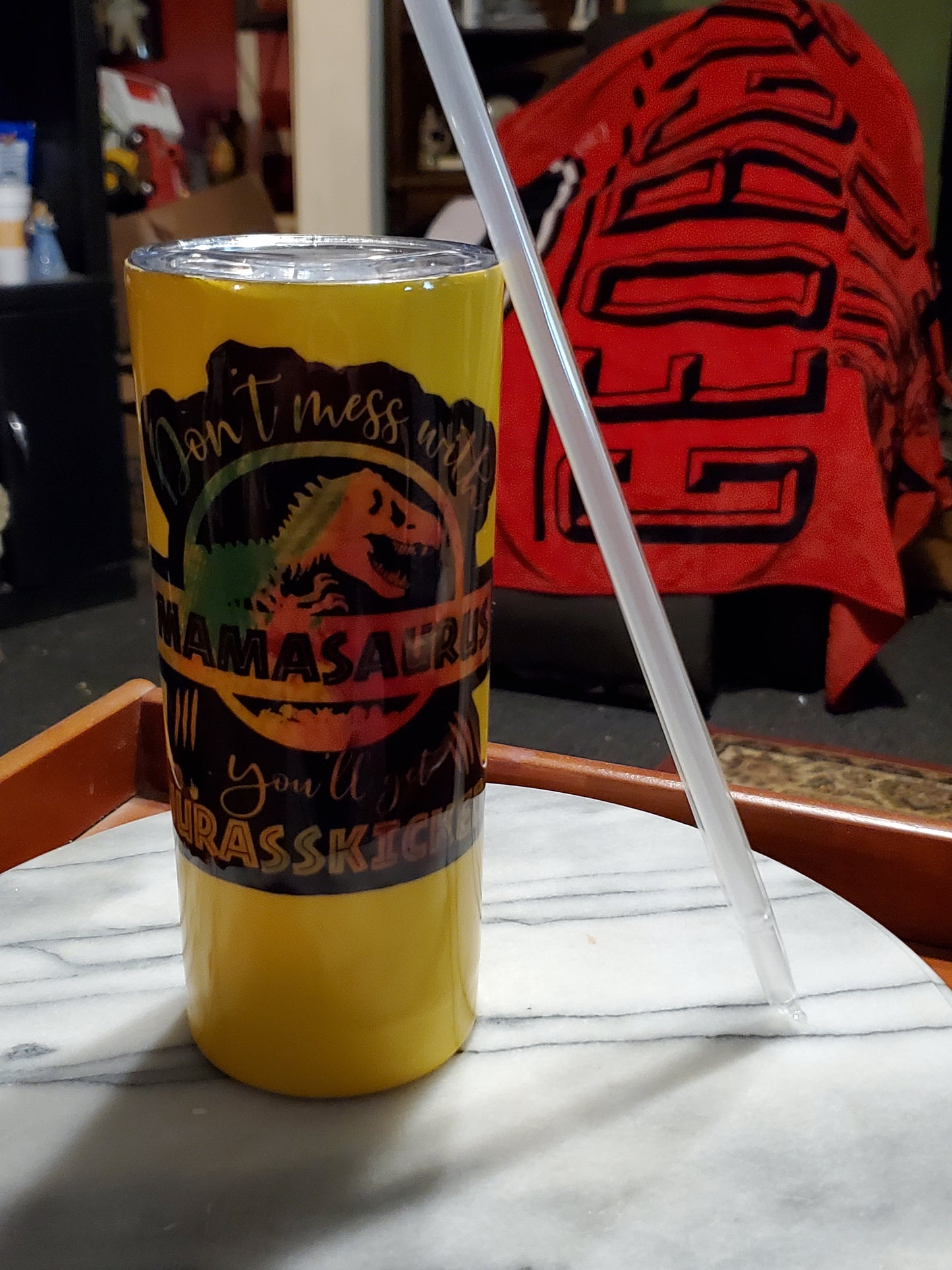 30 oz Mamasaurus stainless steel tumbler cup