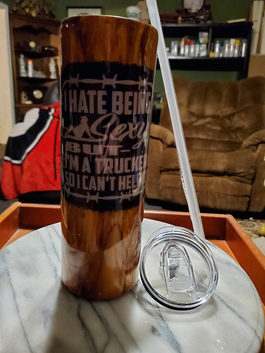 30 oz Truck Driver hogg tumbler cup