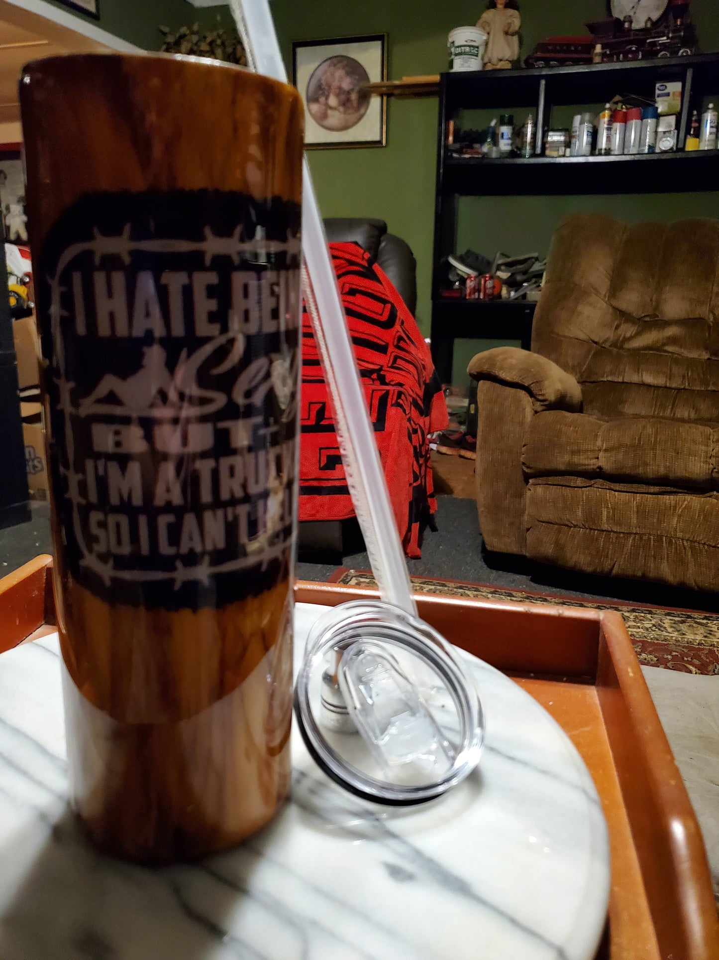 30 oz Truck Driver hogg tumbler cup
