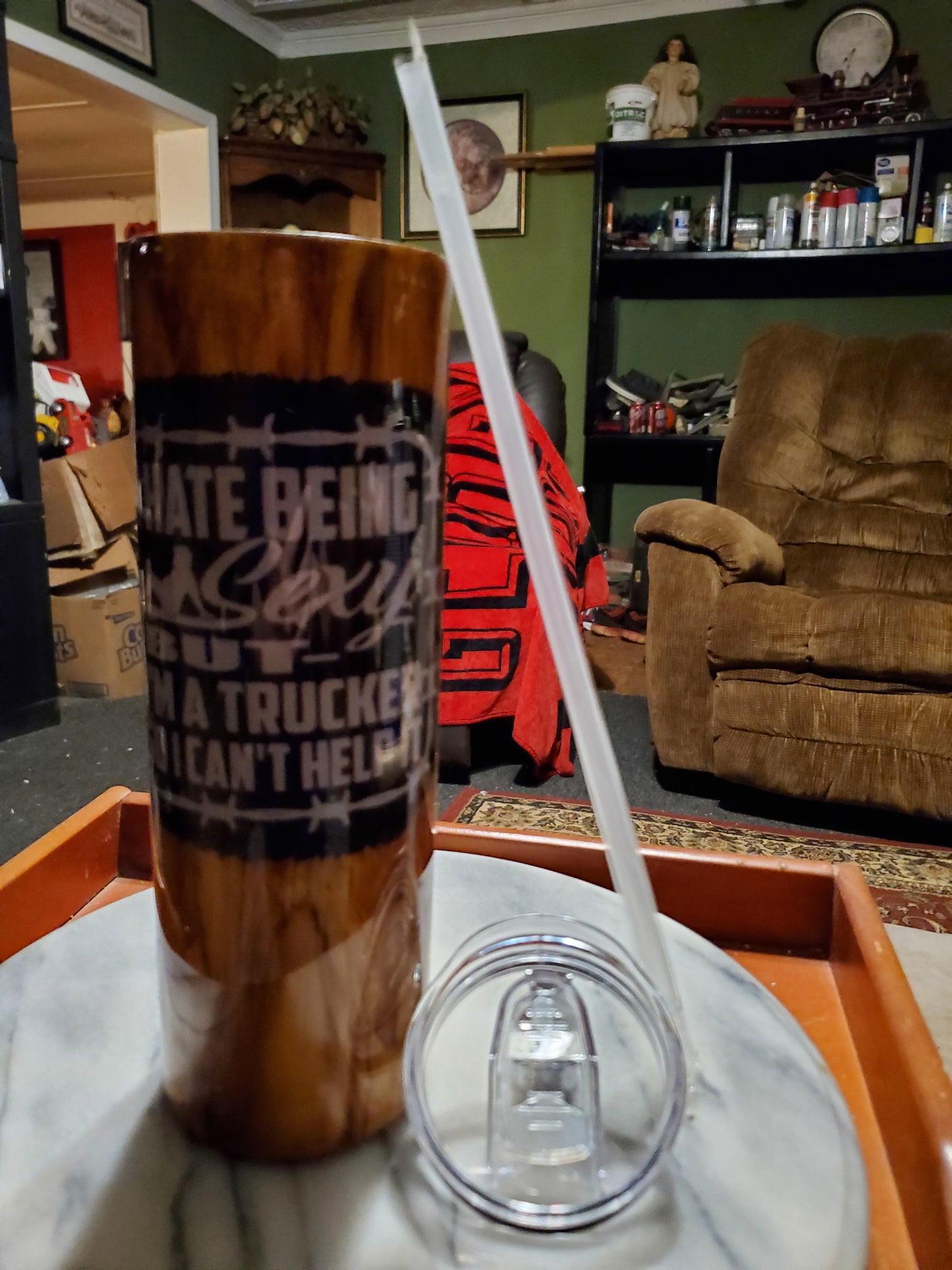 30 oz Truck Driver hogg tumbler cup